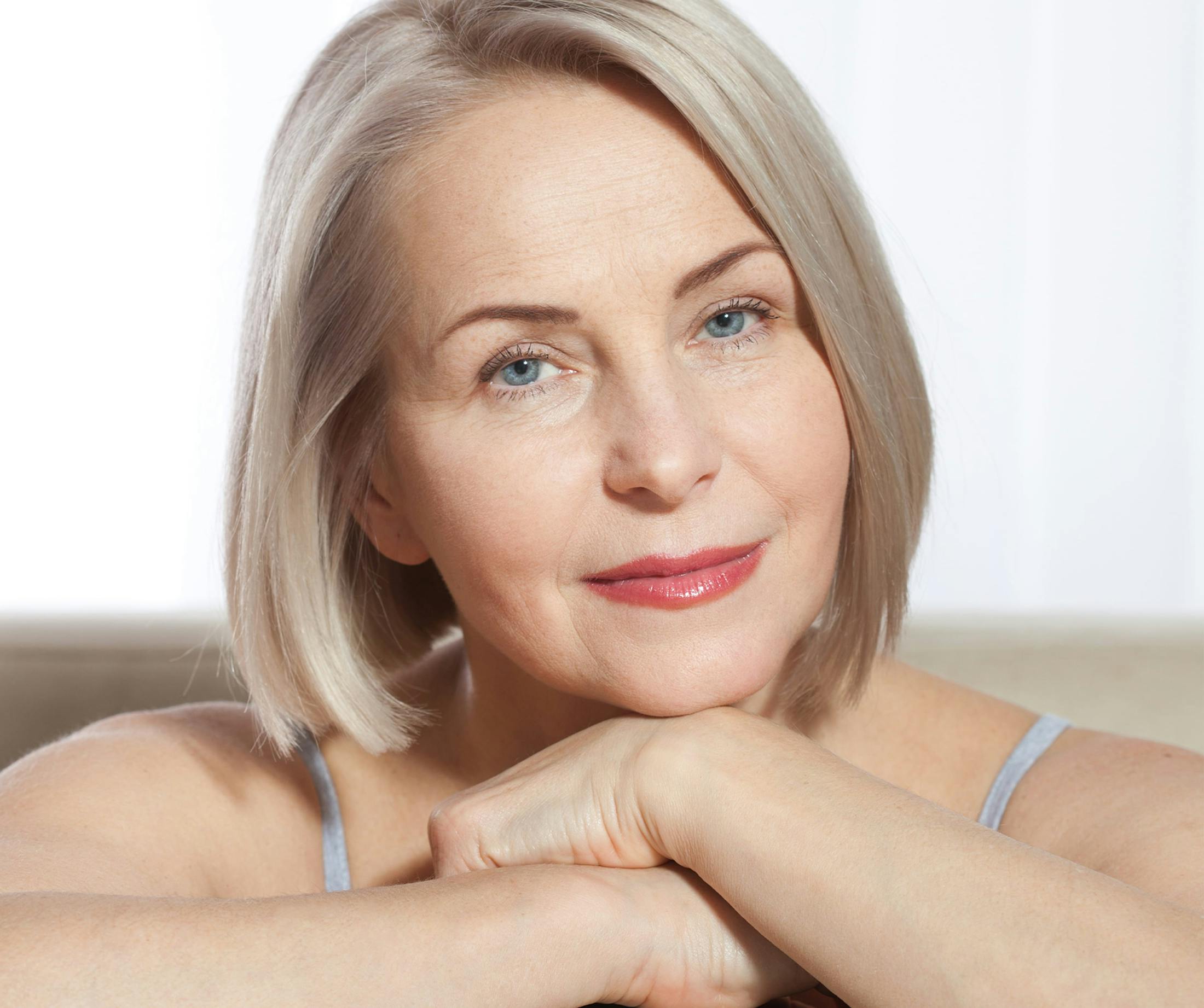 older woman smiling