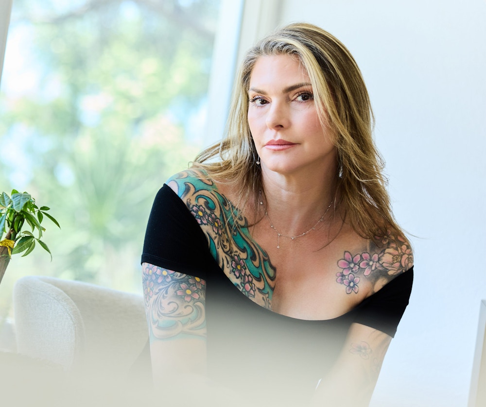 woman sitting on a chair