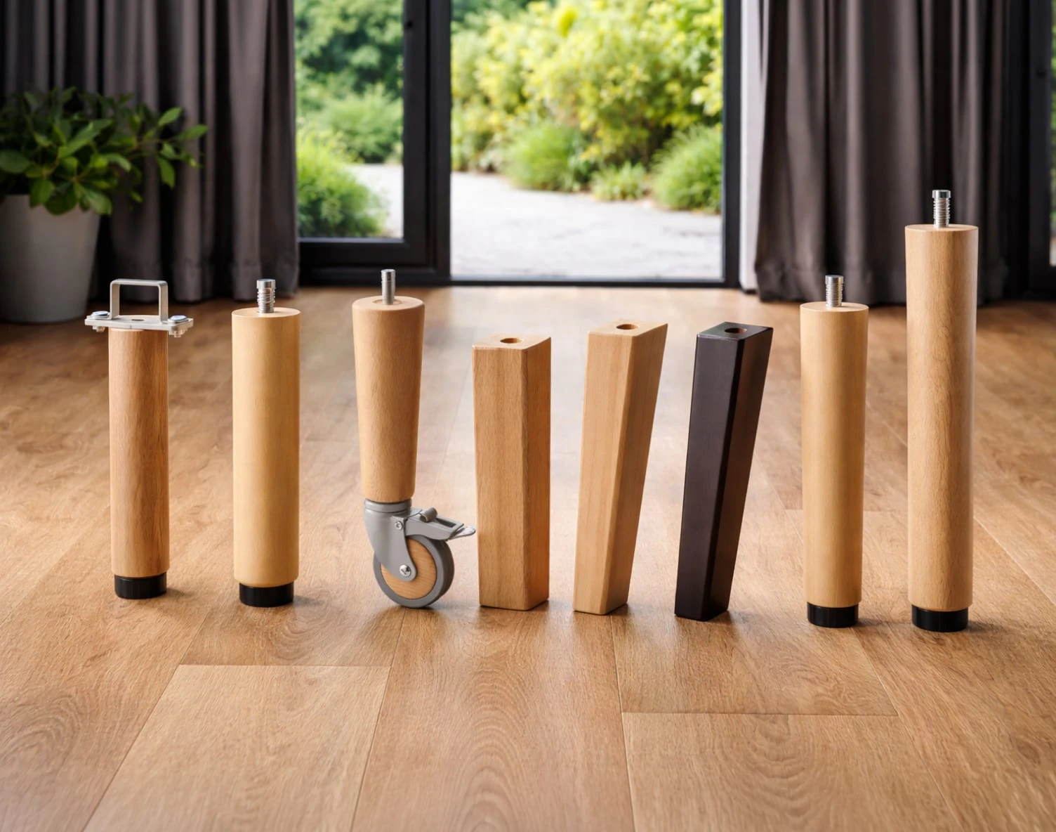 Piedini per reti in legno 