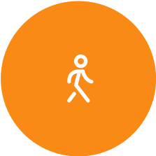 stick figure walking icon