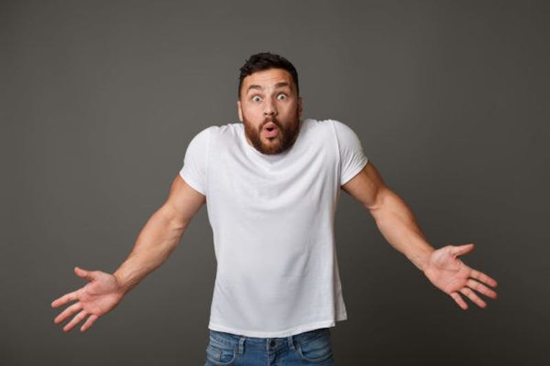 Guy shrugging in disbeleif