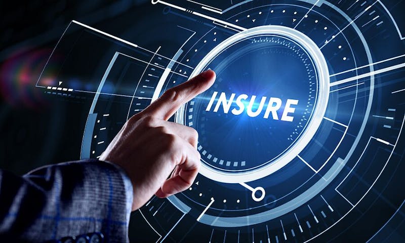 Insurance button being pressed