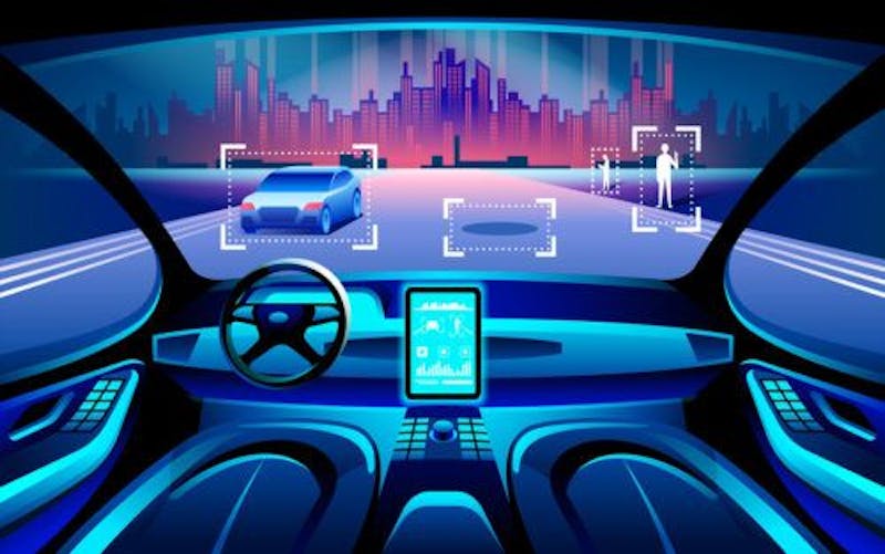 self driving car cartoon