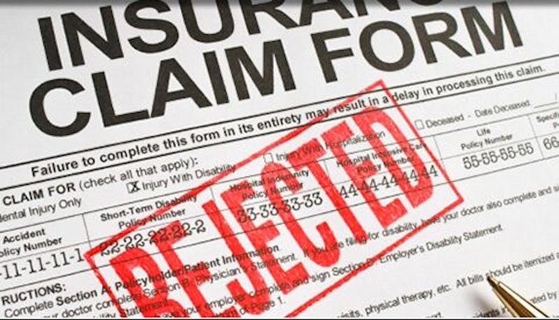 Insurance claim rejected