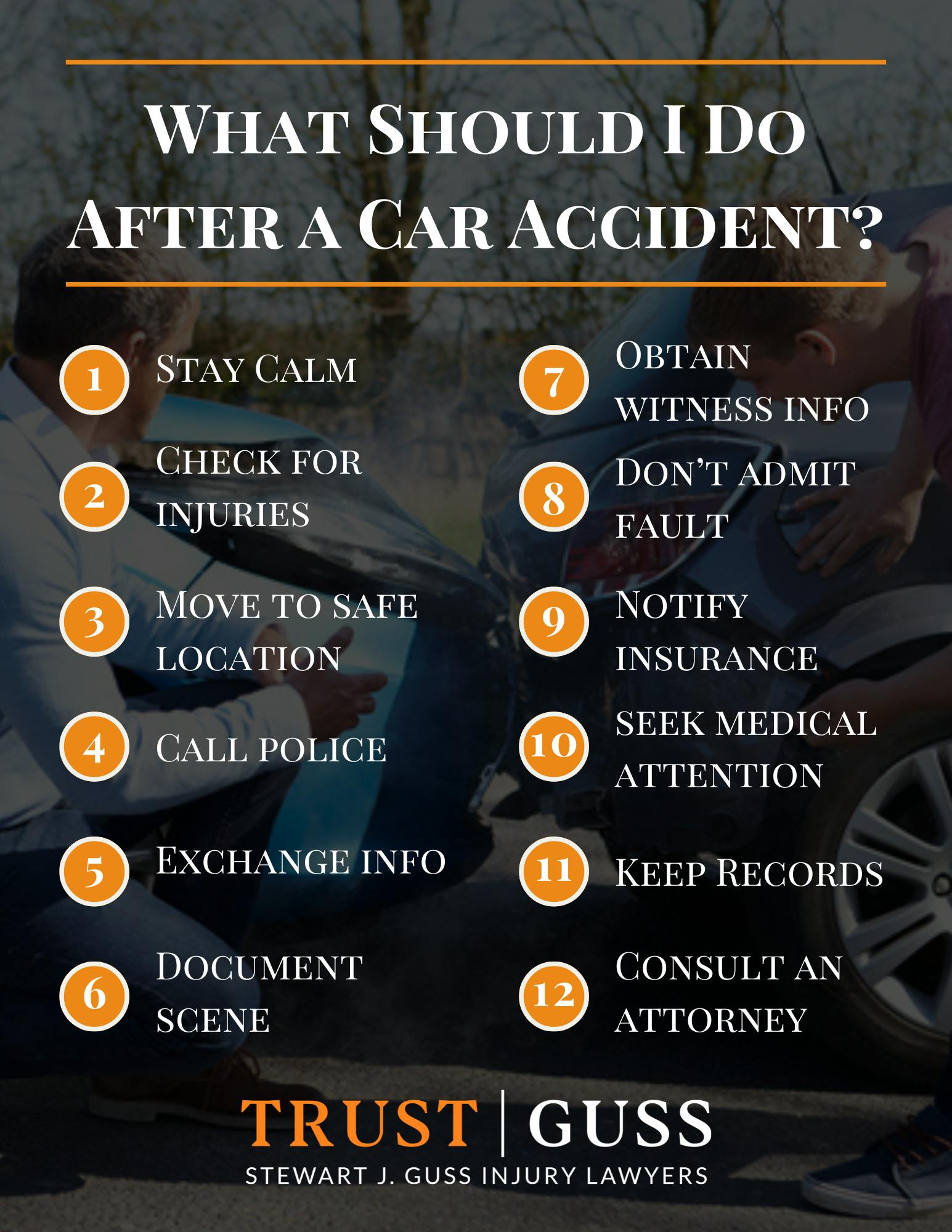 Car accident infographic