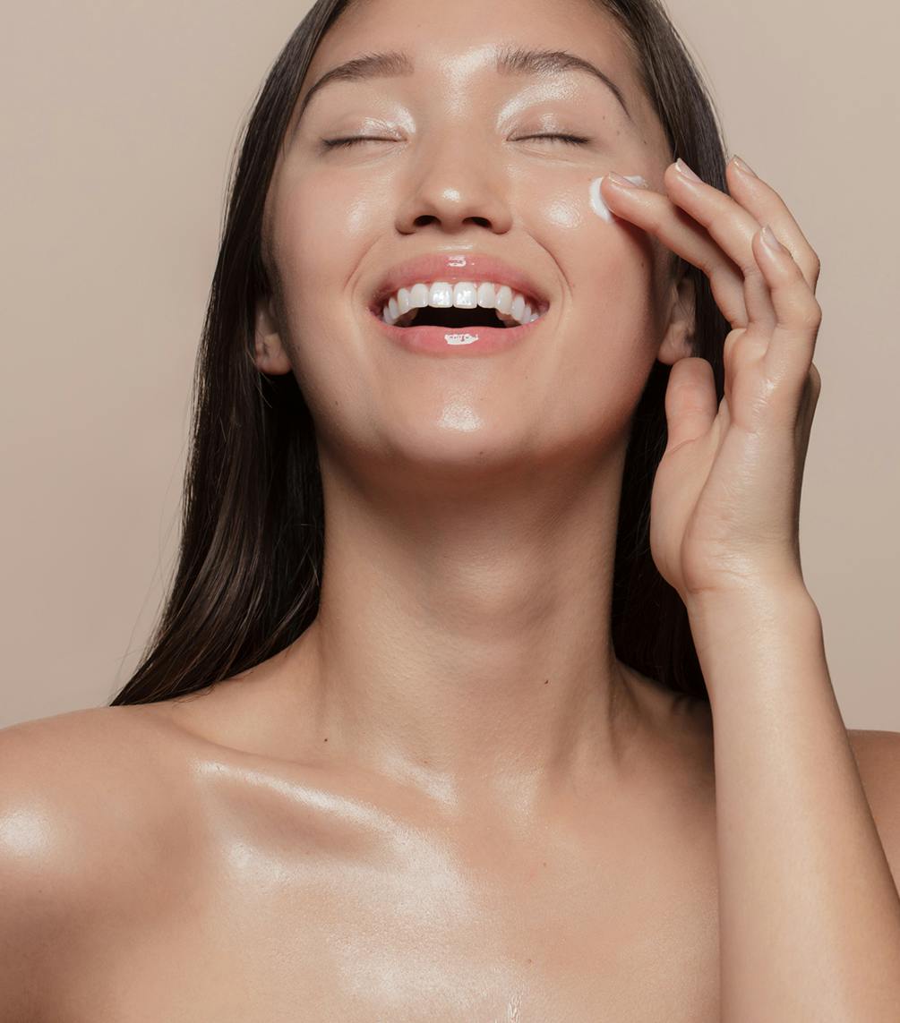 woman with clear skin