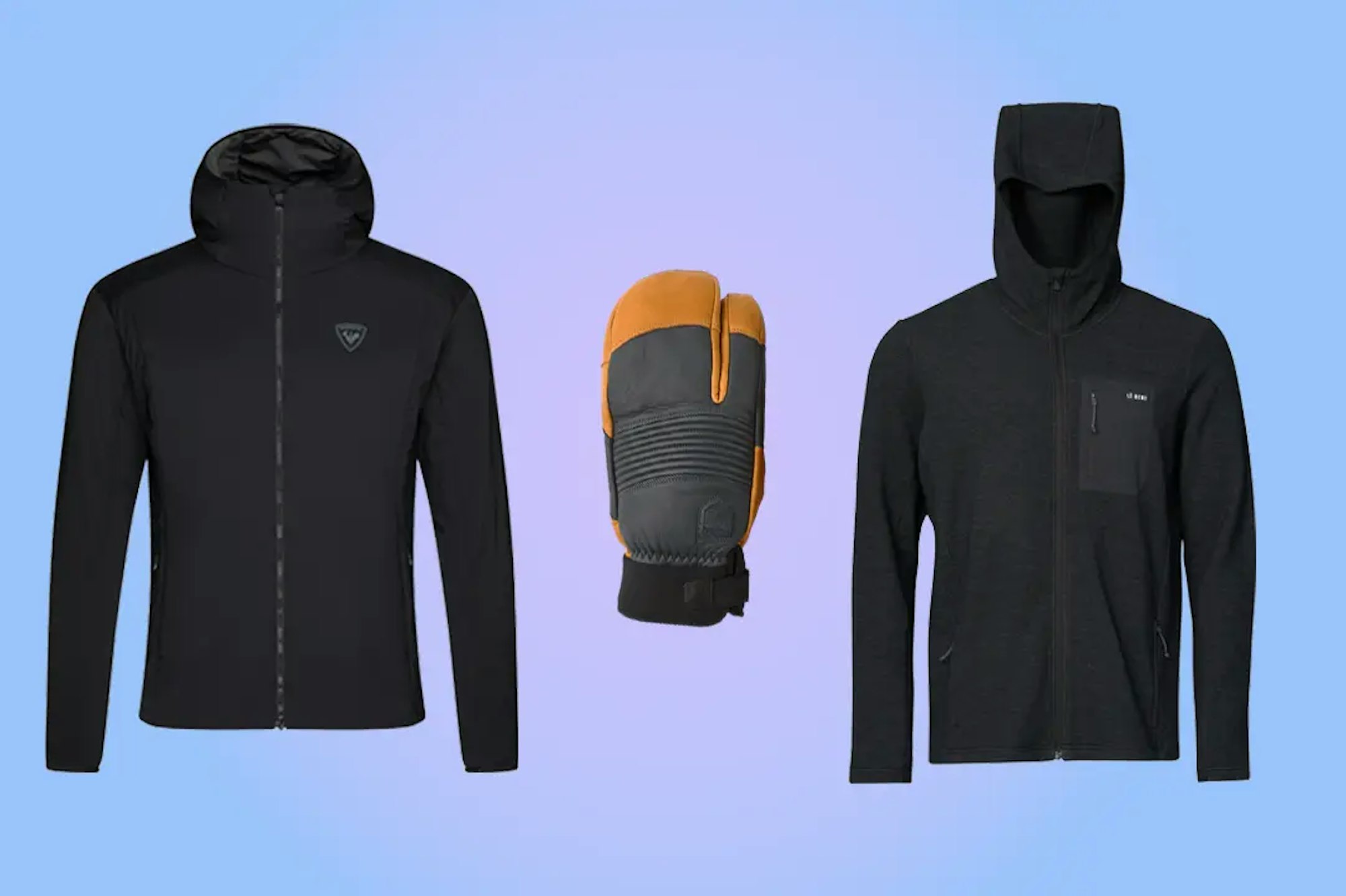 Rossignol midlayer, Le Bent Base Layer and Hestra Glove
