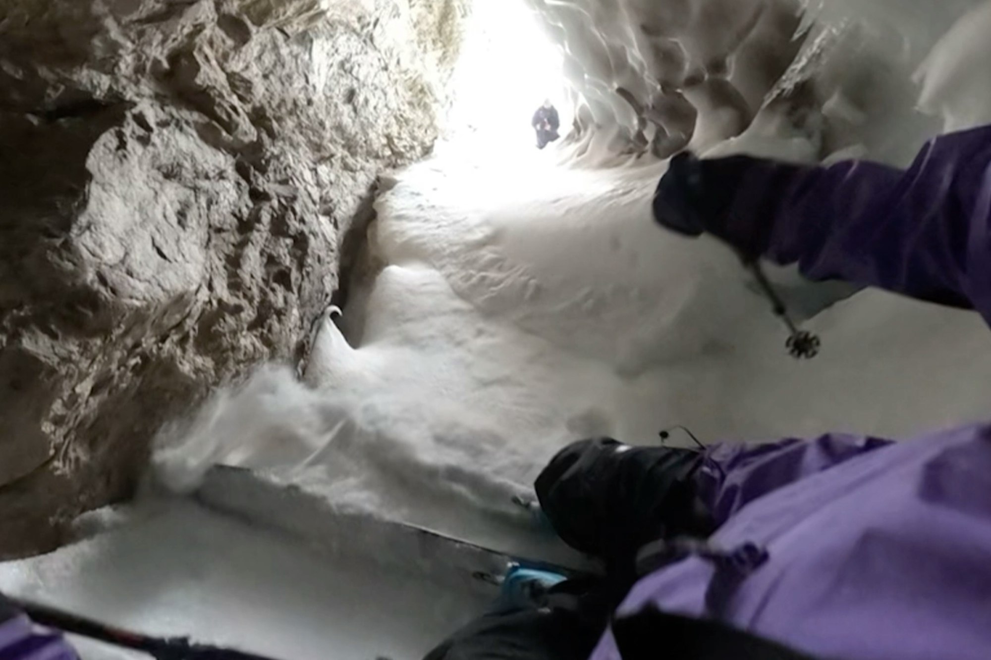 Dylan Dipentima Skis the Smallest Ice Cave Chute We've Ever Seen