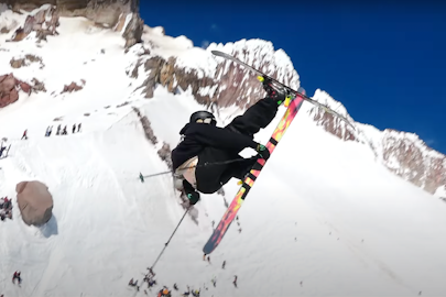 Alec Henderson is on "Summer Vacation" at Mt. Hood with LINE Skis