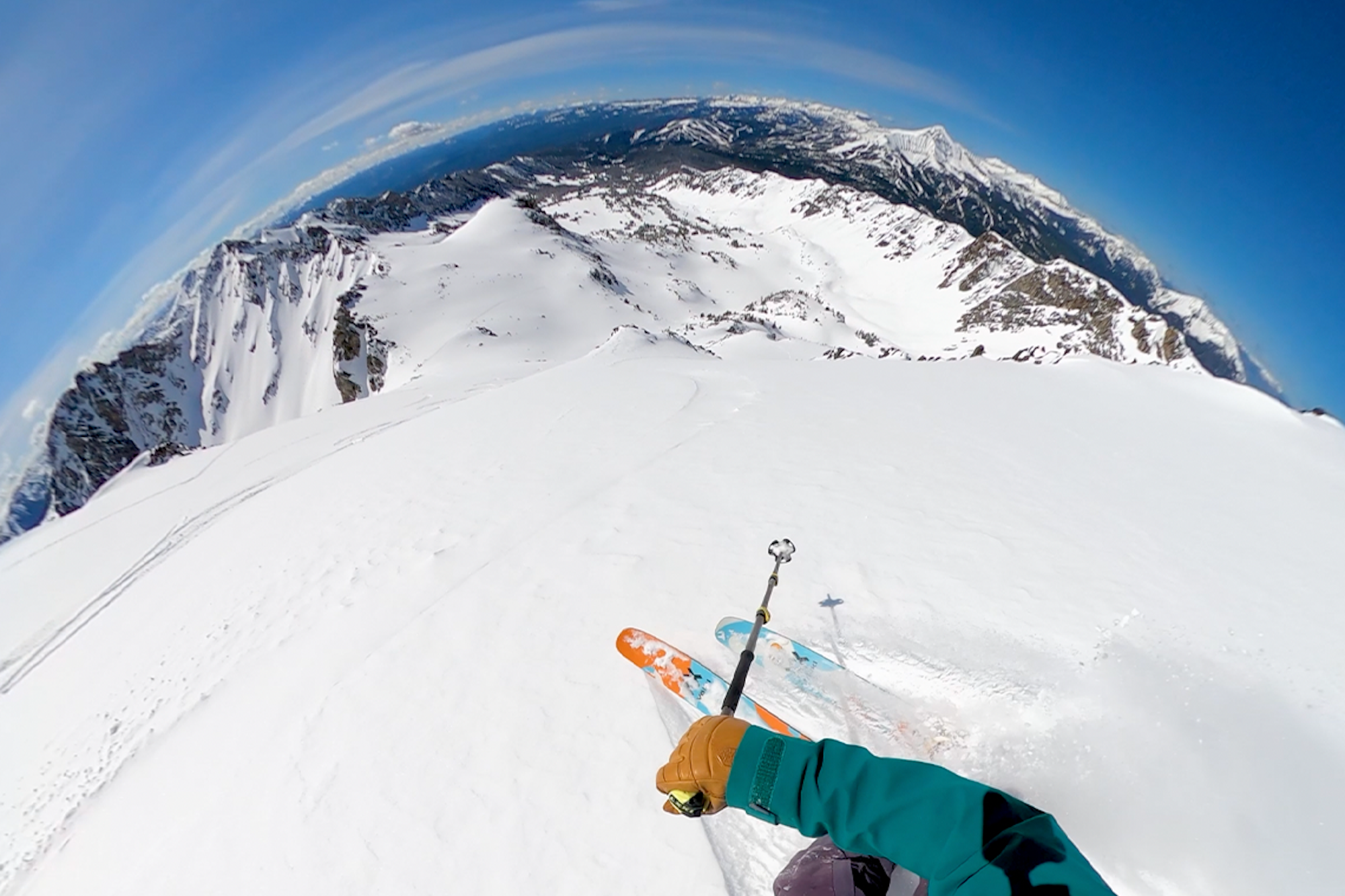 June 1st Pow Turns in Montana at 10,000 Feet