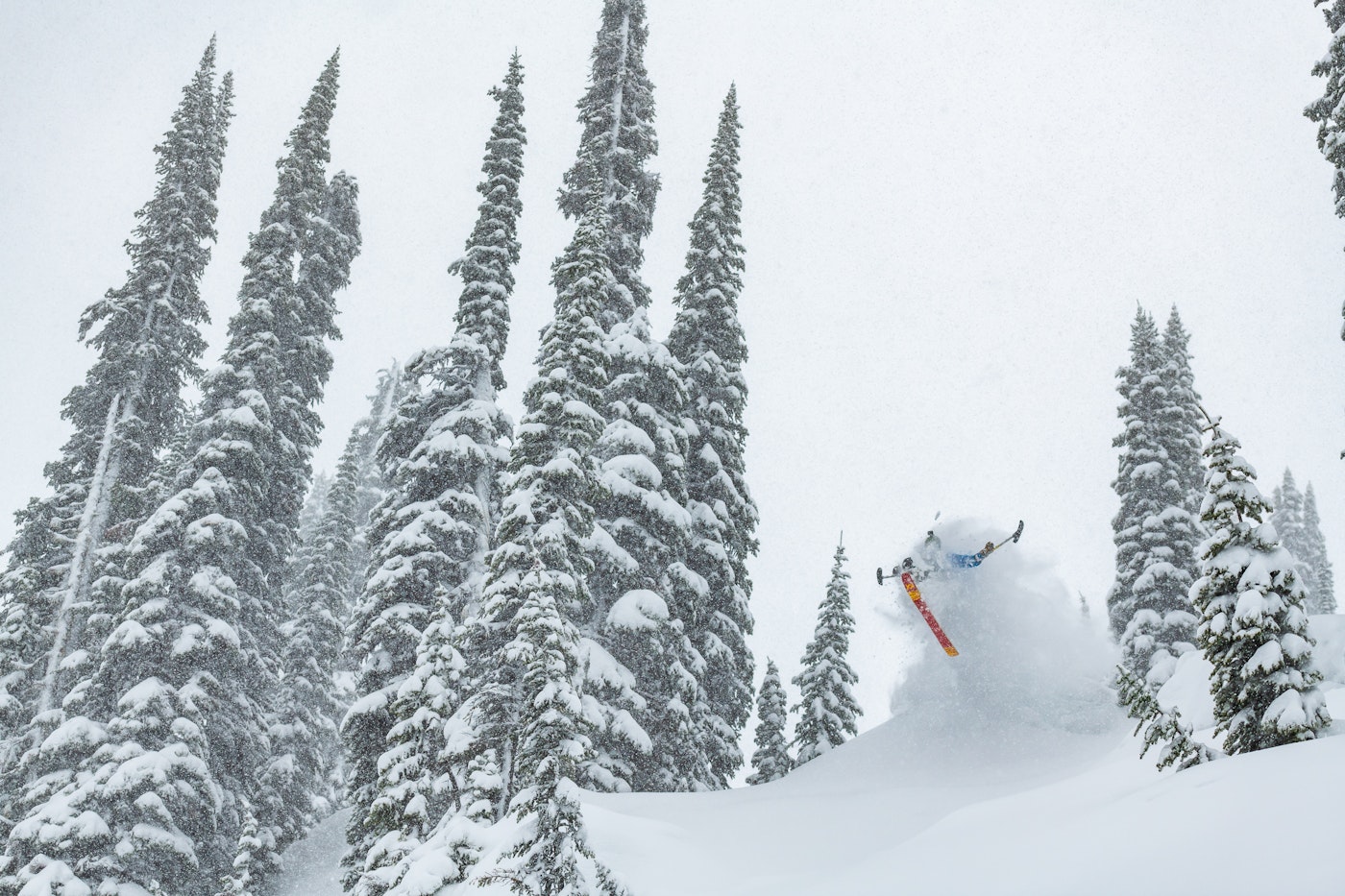 Skier Trevor Kennison skis off a cliff in the movie