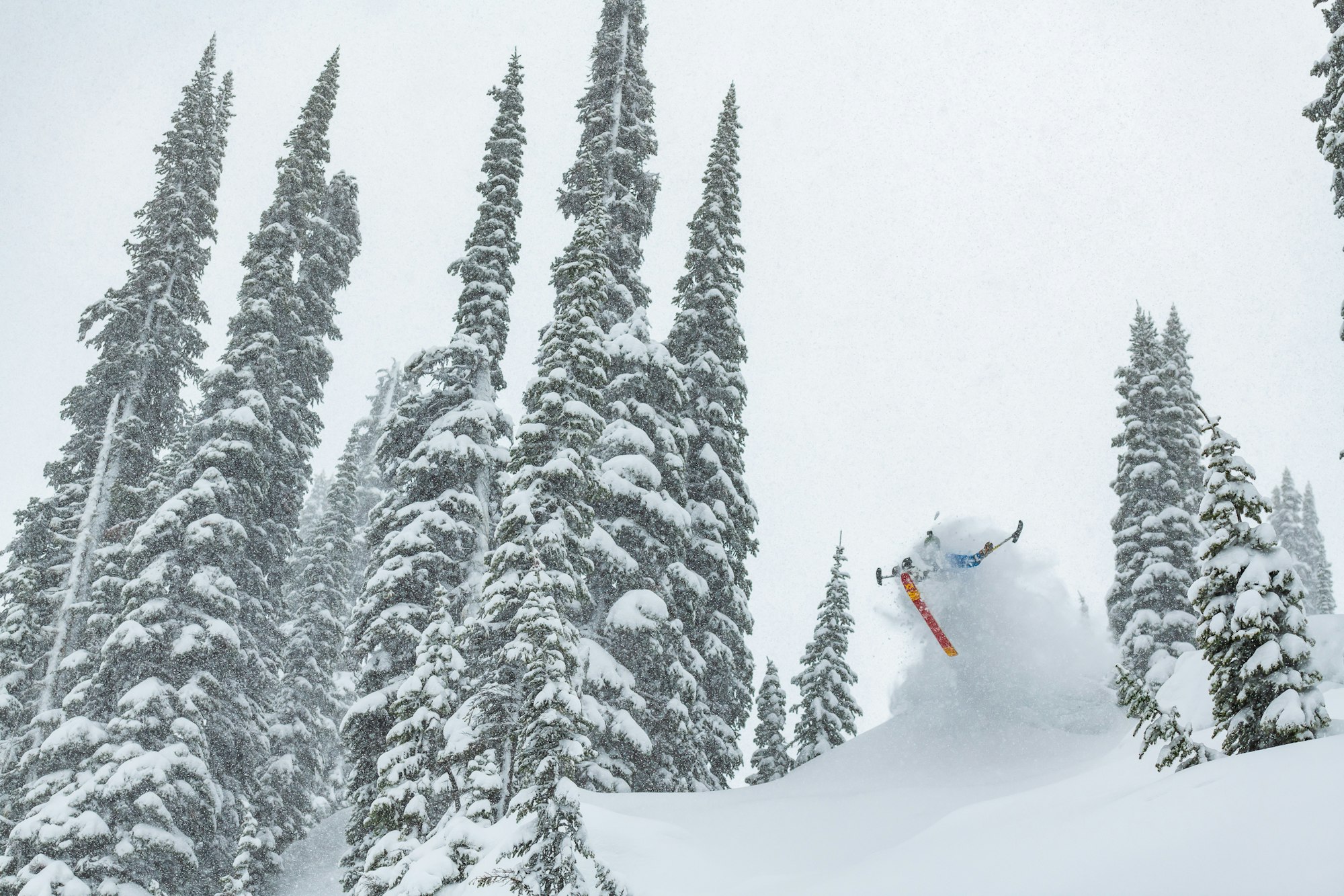 Skier Trevor Kennison skis off a cliff in the movie