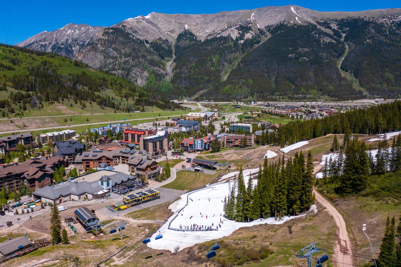Copper Mountain summer hike-to terrain park in center village