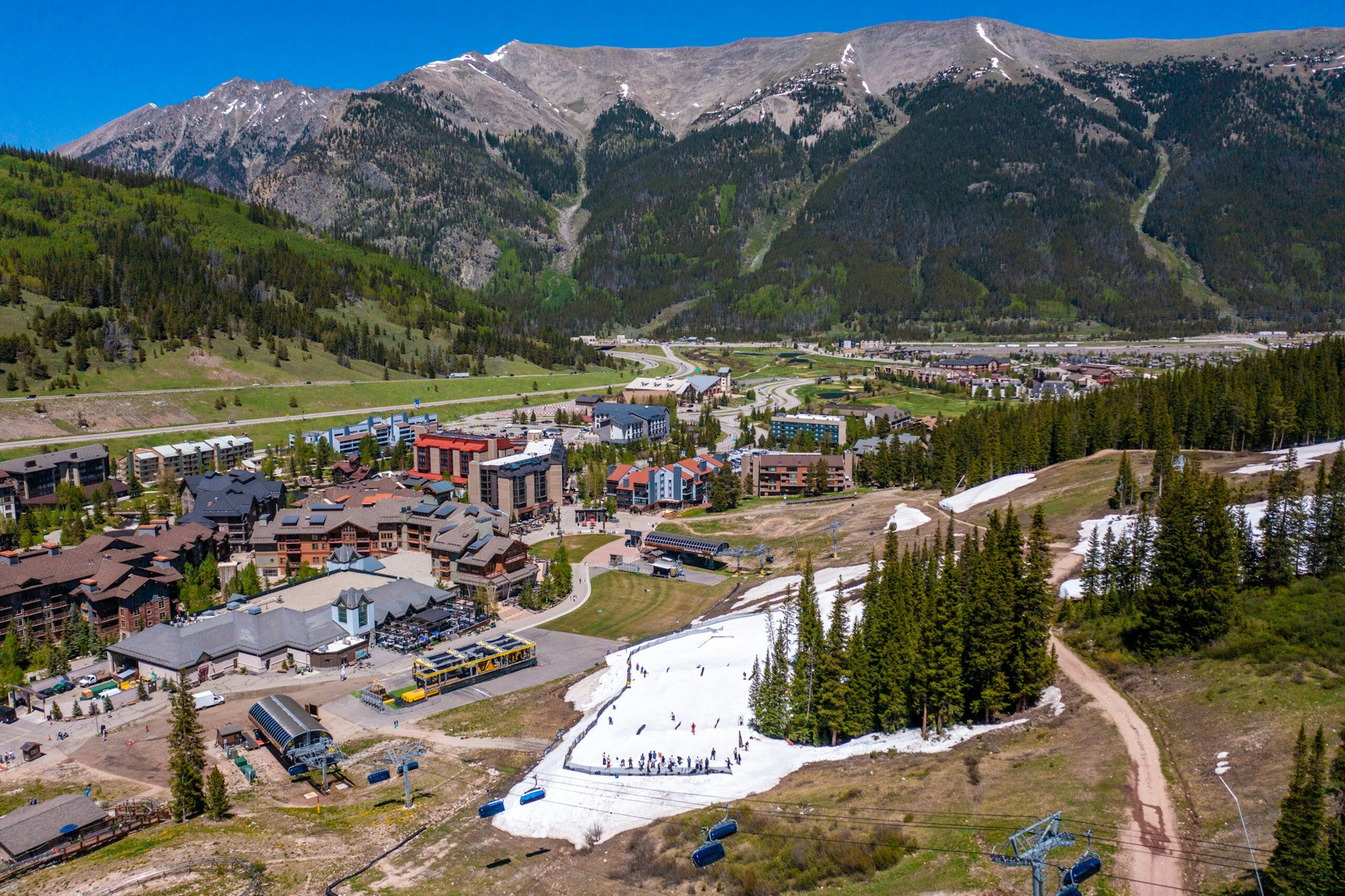 Copper Mountain summer hike-to terrain park in center village