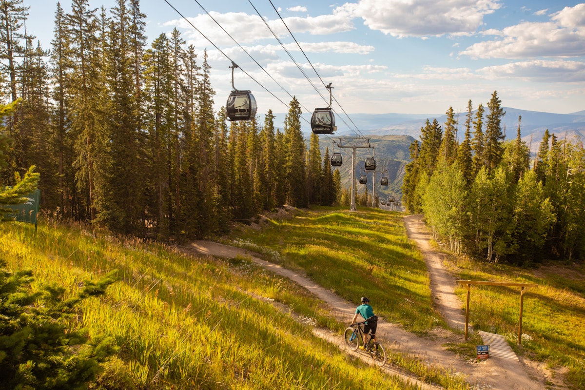 Ride the lift and cruise down on two wheels. Resorts are open for summer biking season