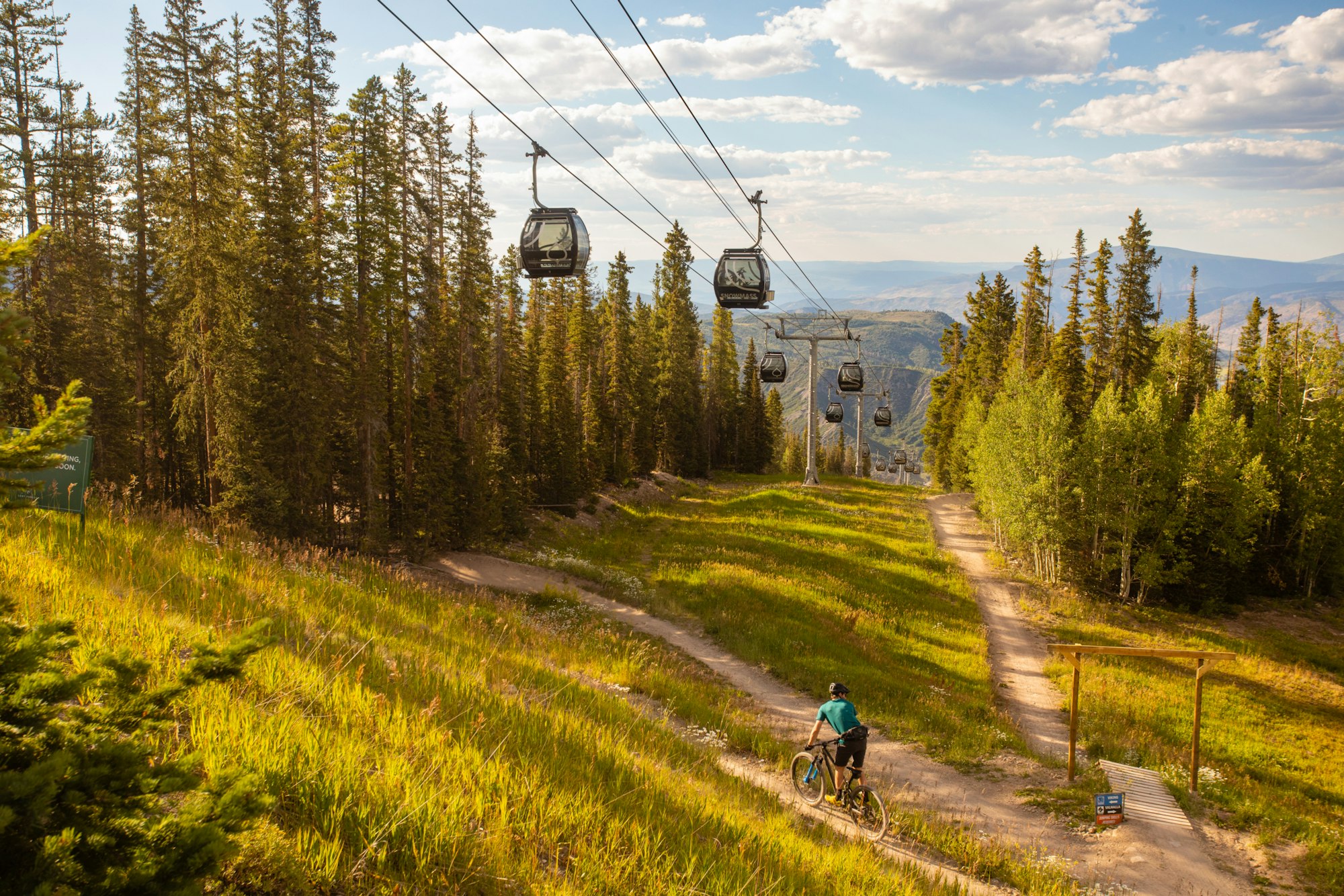 Ride the lift and cruise down on two wheels. Resorts are open for summer biking season