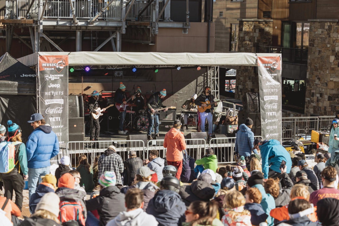 Outdoor concert at Jackson Hole mountain resort