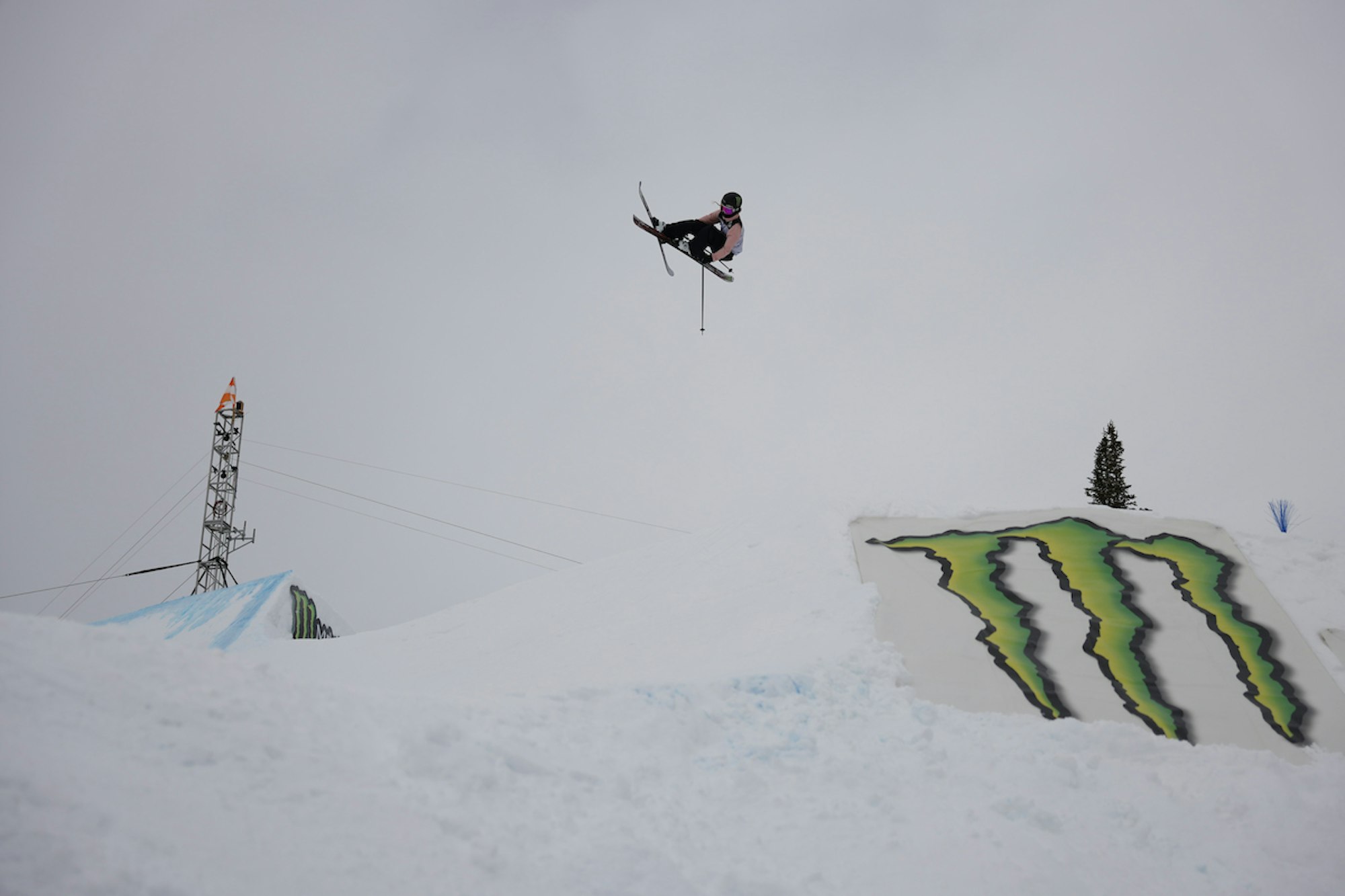 Skier Megan Oldham in women's X games ski slopstyle
