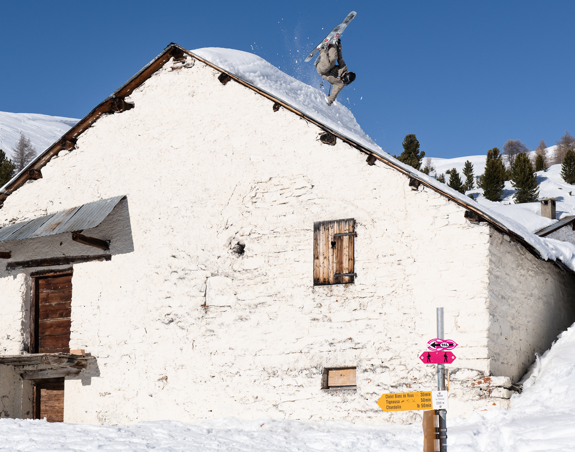 Skier Hugo Vuignier in St. Luc, SUI