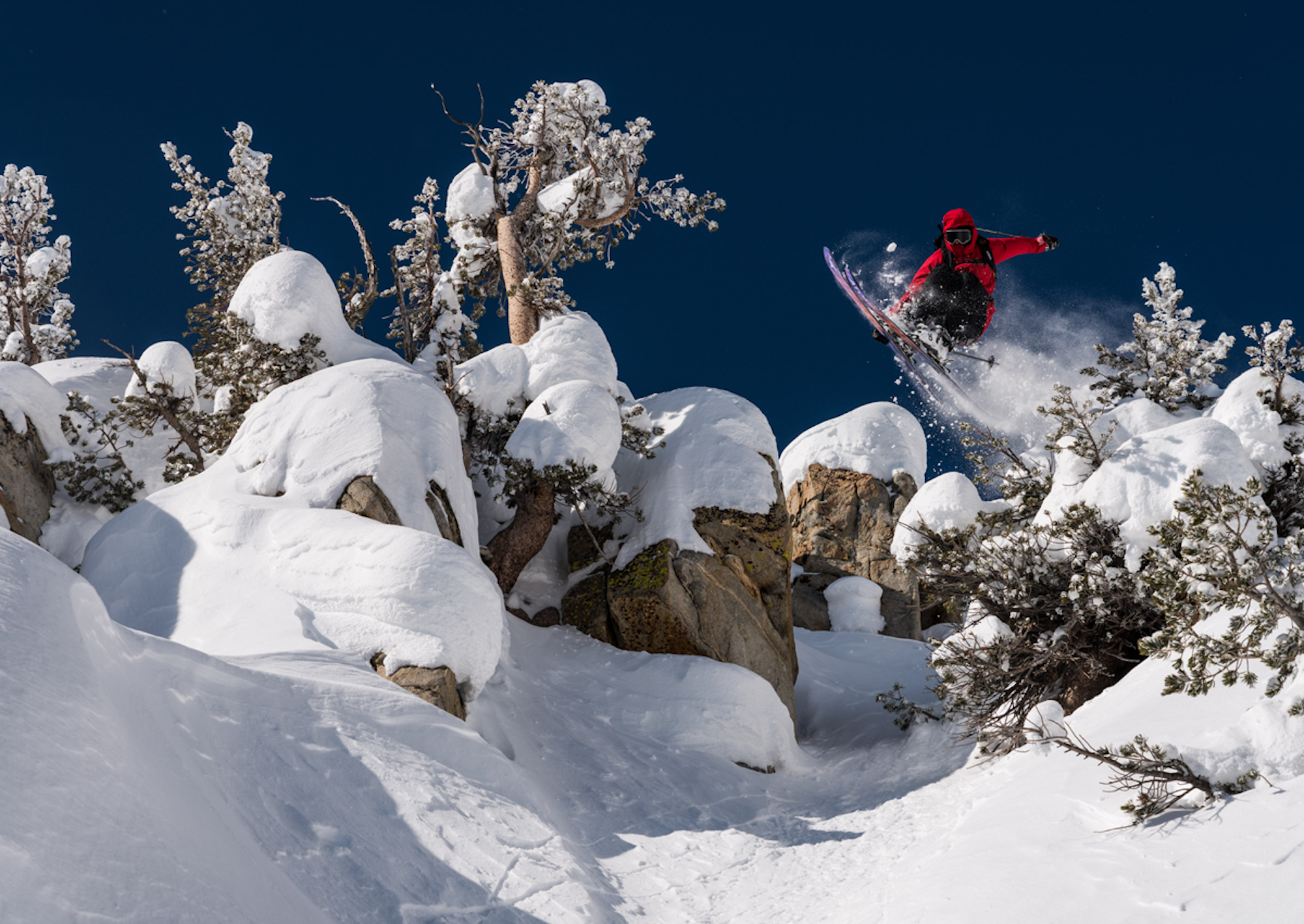 Skier Chris Benchetler in the Mammoth Backcountry, CA
