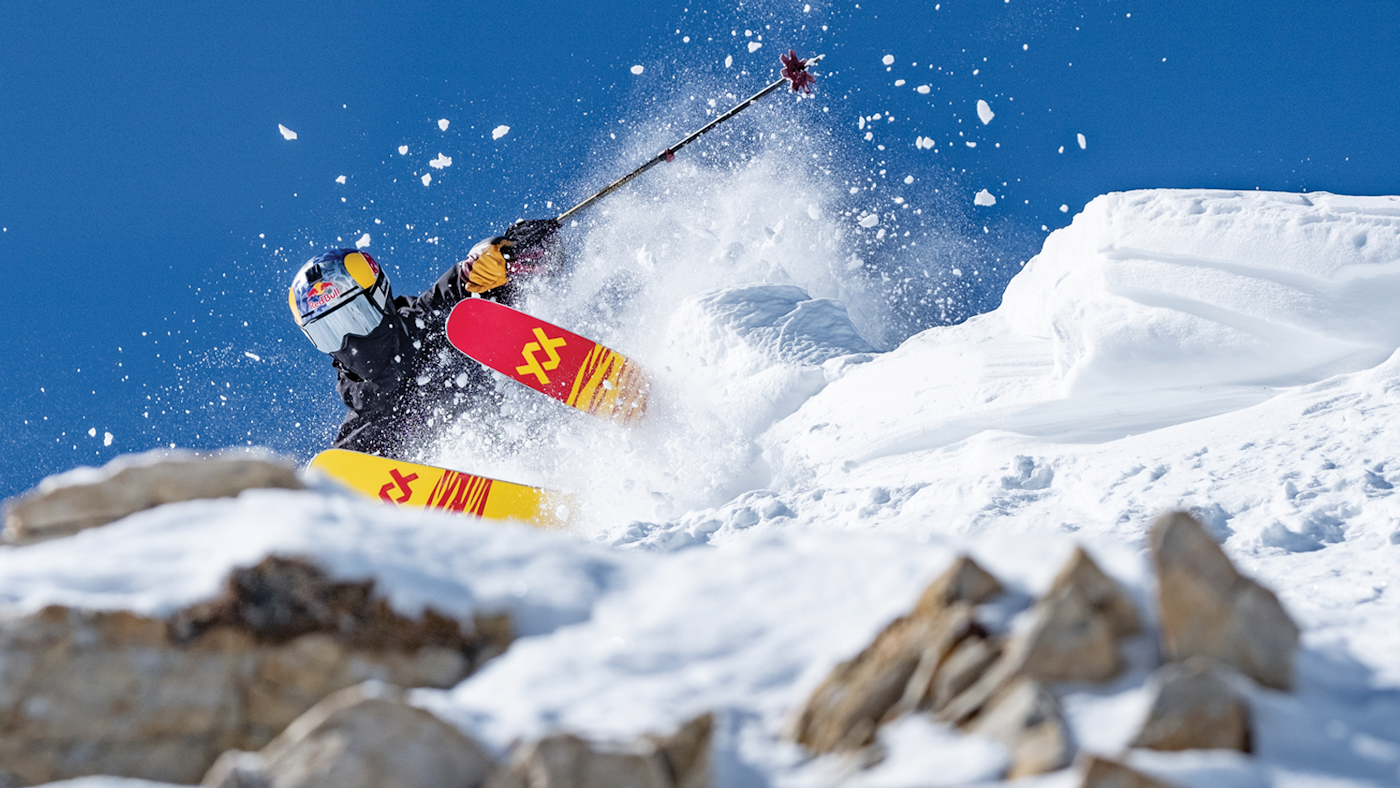Skier Johnny Collins in Alta, UT