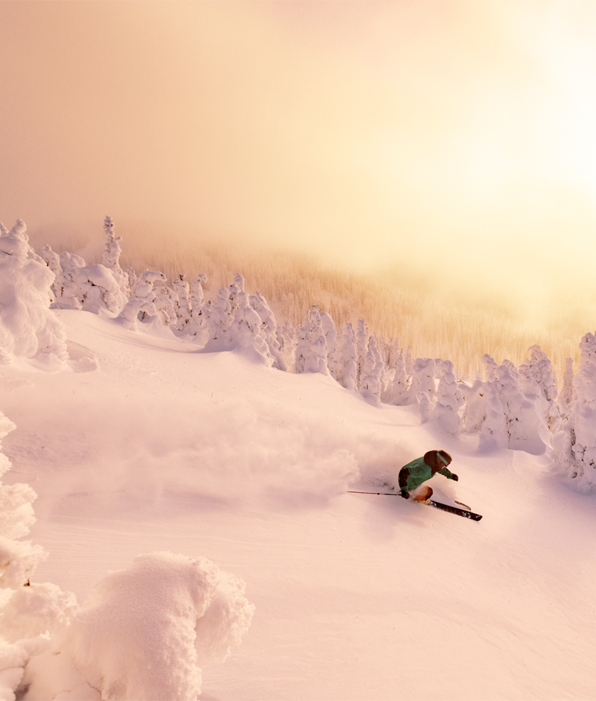 Skier Andreas Massitti in Sun Peaks, BC