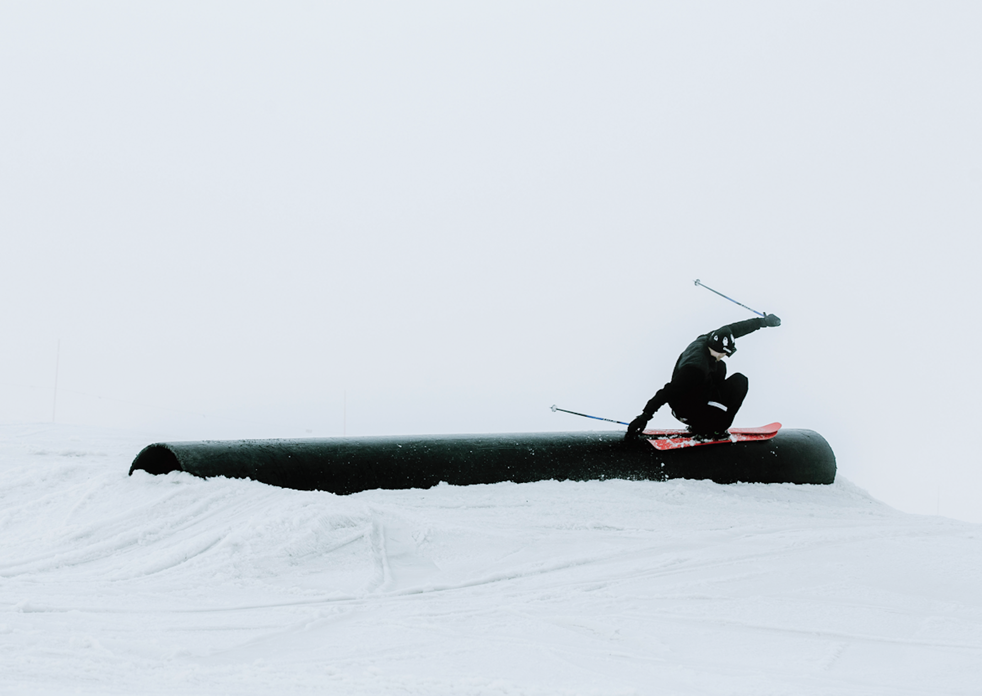 Skier Lucas Stal Madison in Zermatt, SUI
