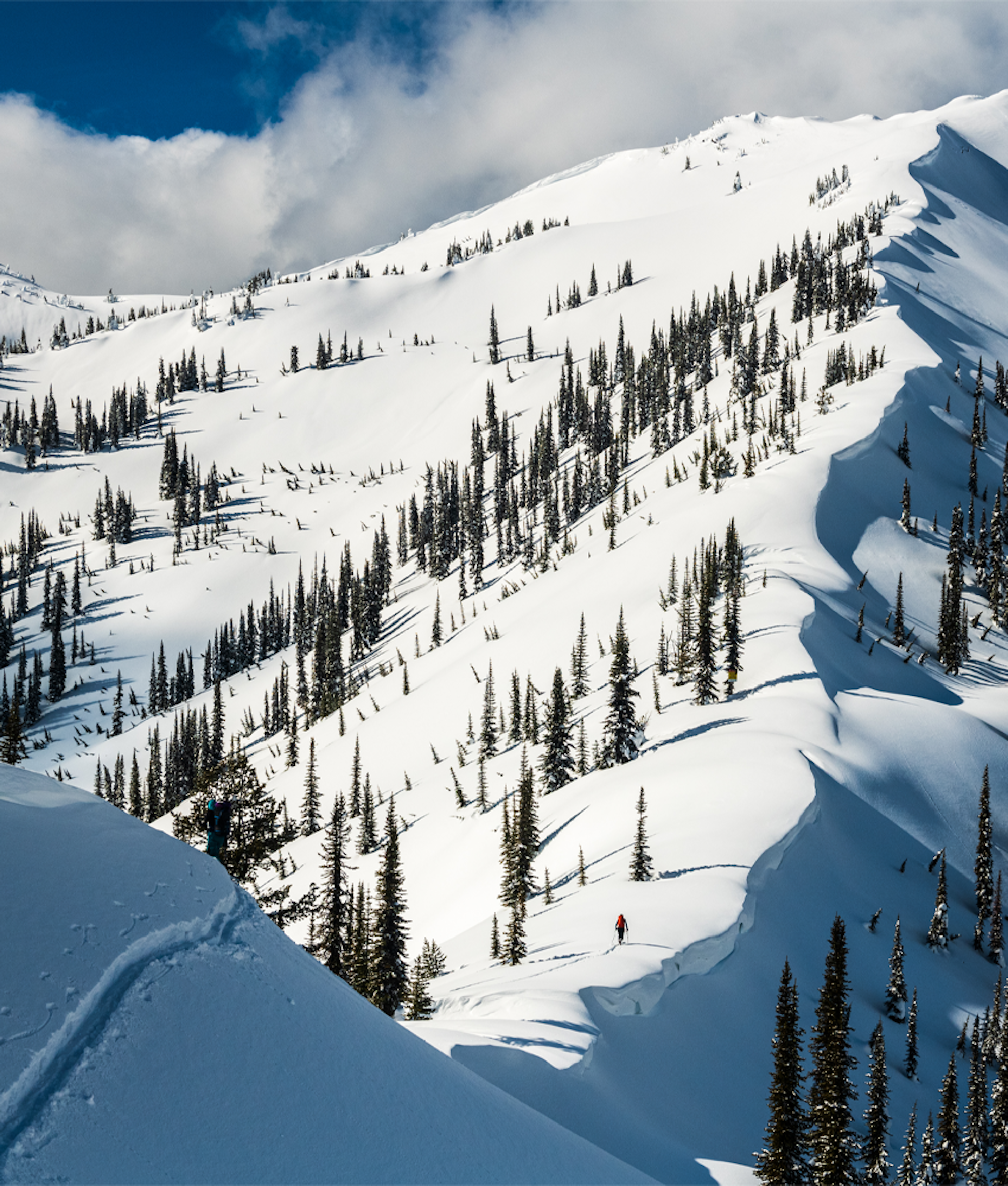 Skier Fannie Dufour in Kootenay, BC