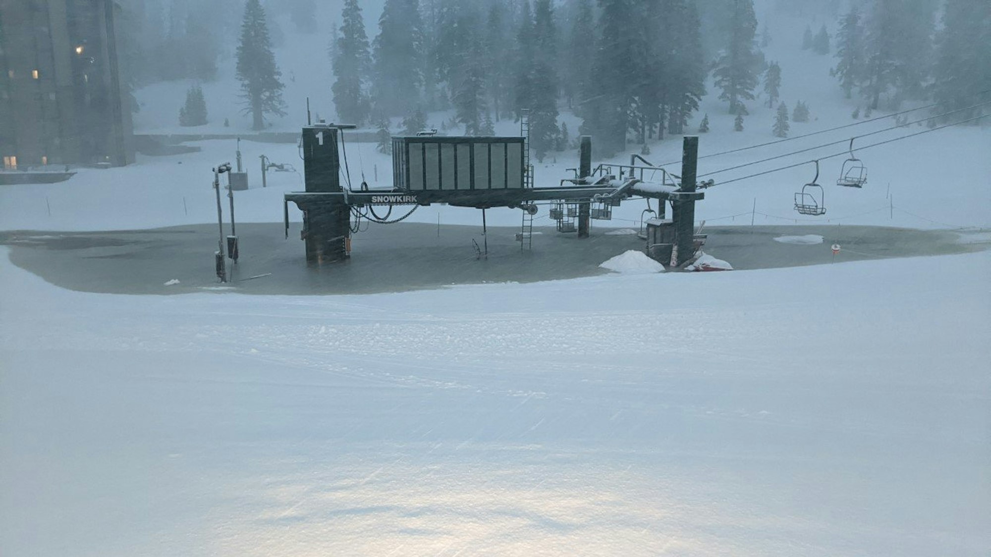 Flooding at Kirkwood Mountain in California