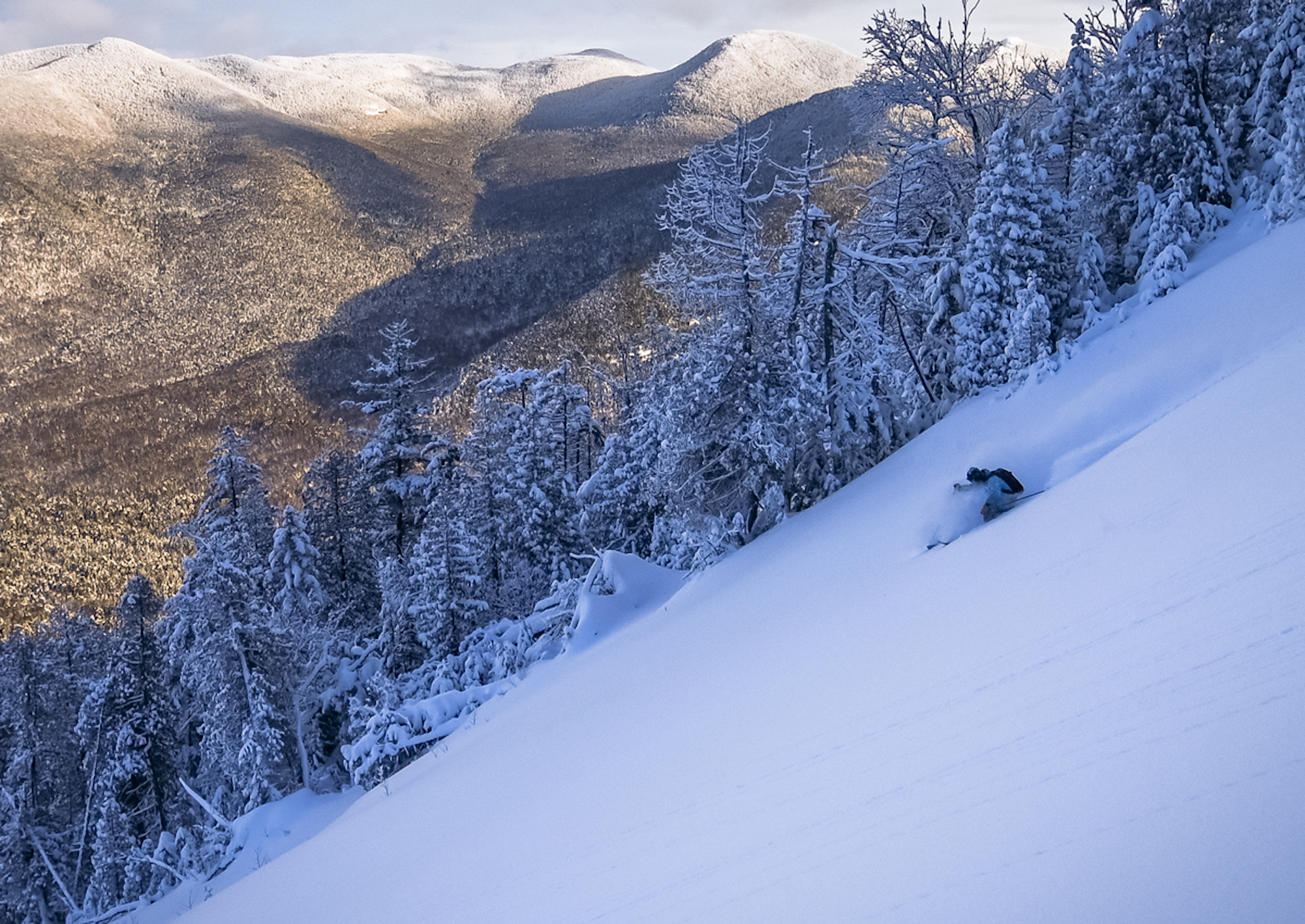 Skier in the Adirondack Mountains