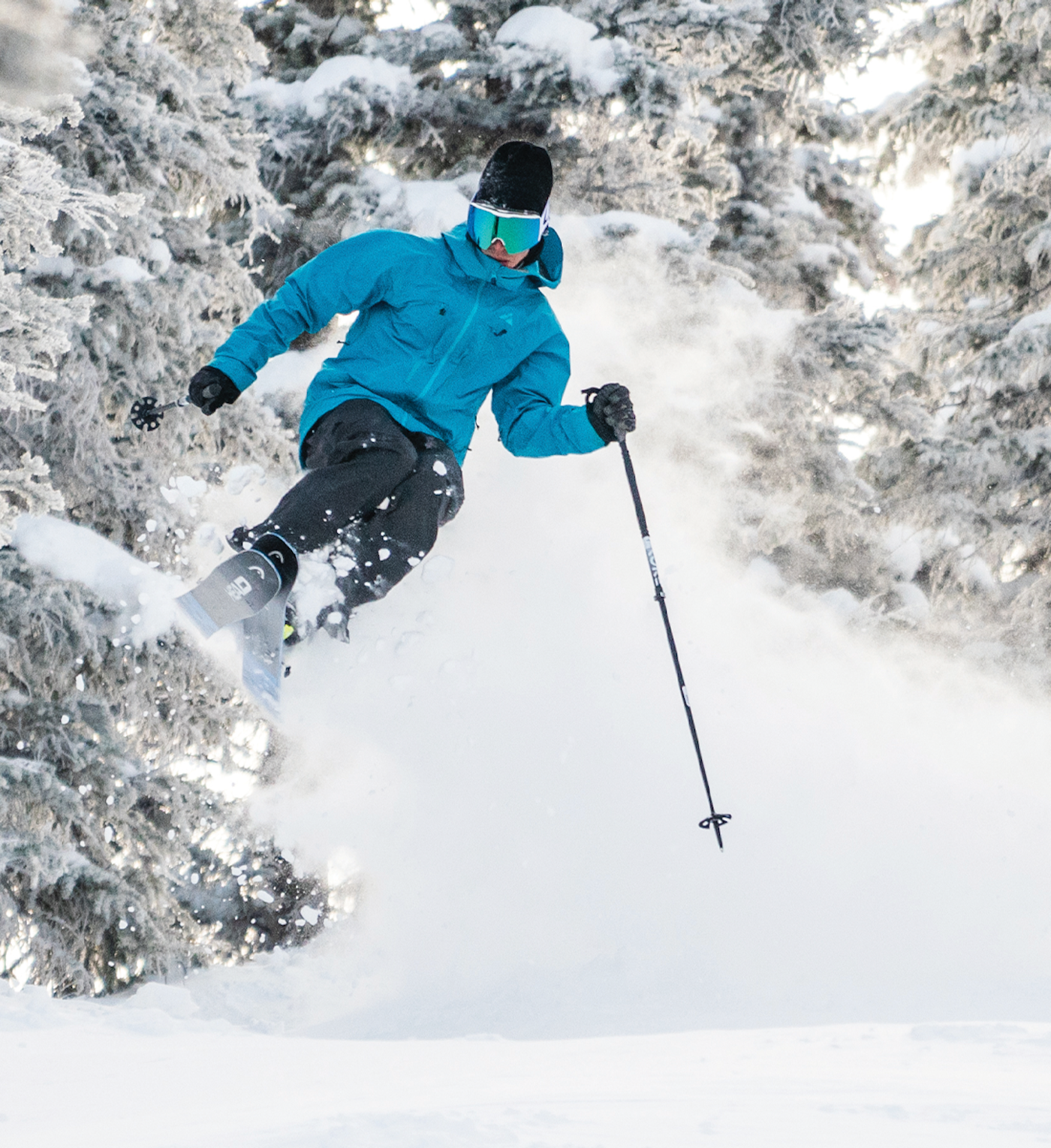 Skier Sam Blakeslee in Aspen, CO