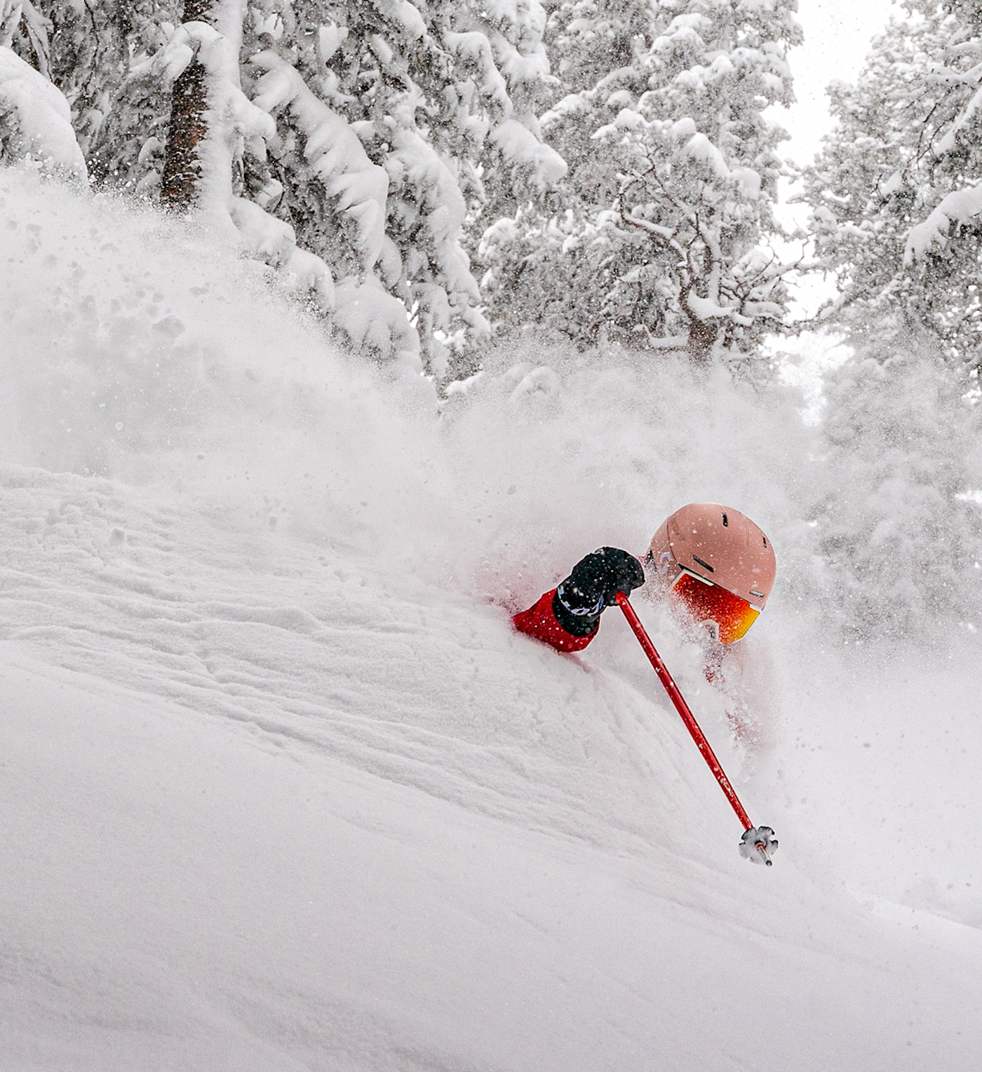 Skier Amie Engerbretson in Taos, NM