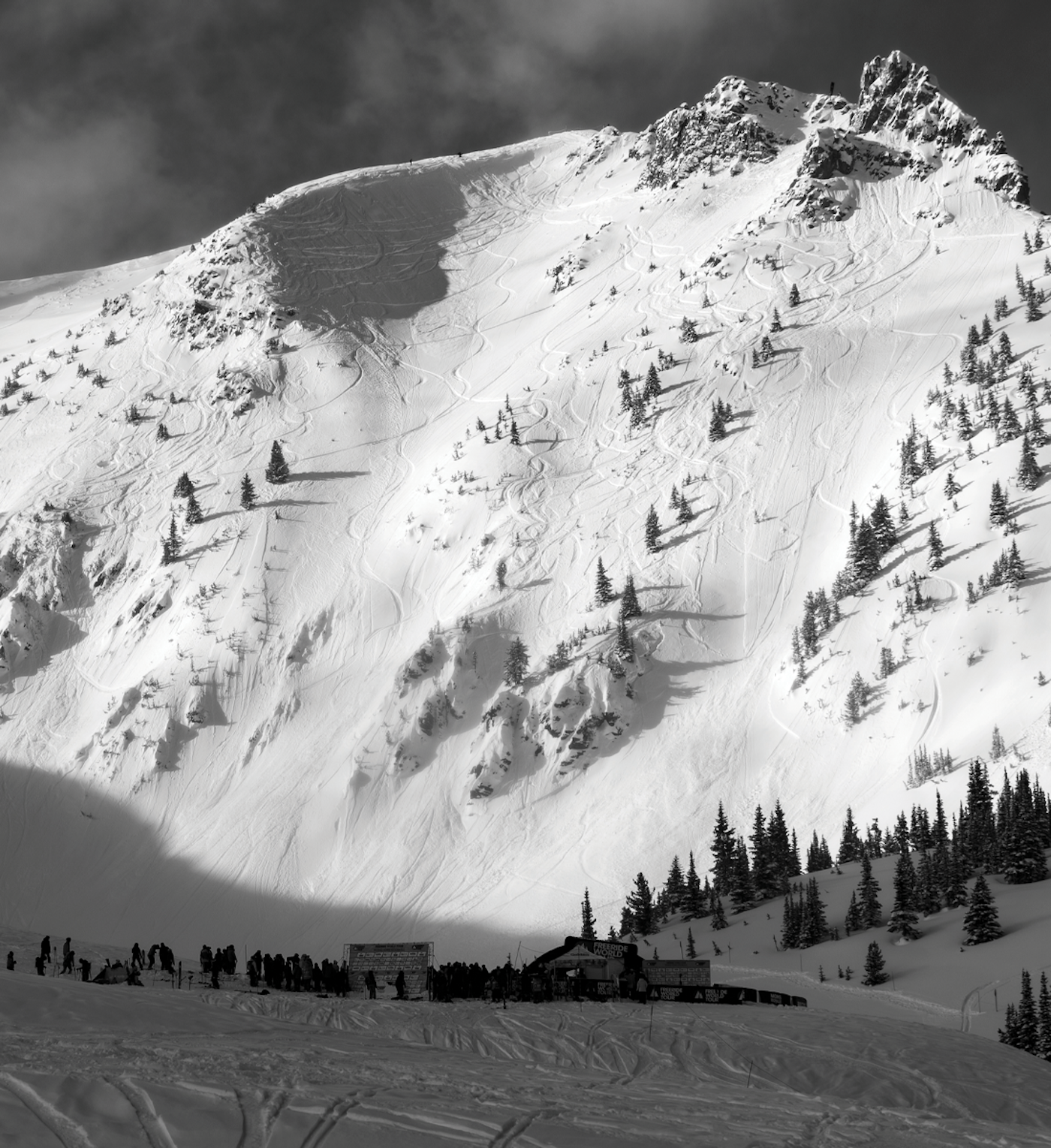 Competition venue for the Freeride World Tour at Kicking Horse, BC