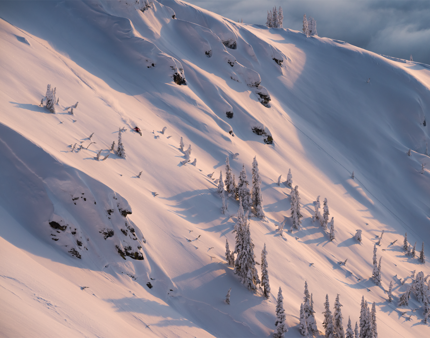 Skier Malou Peterson in Revelstoke, BC