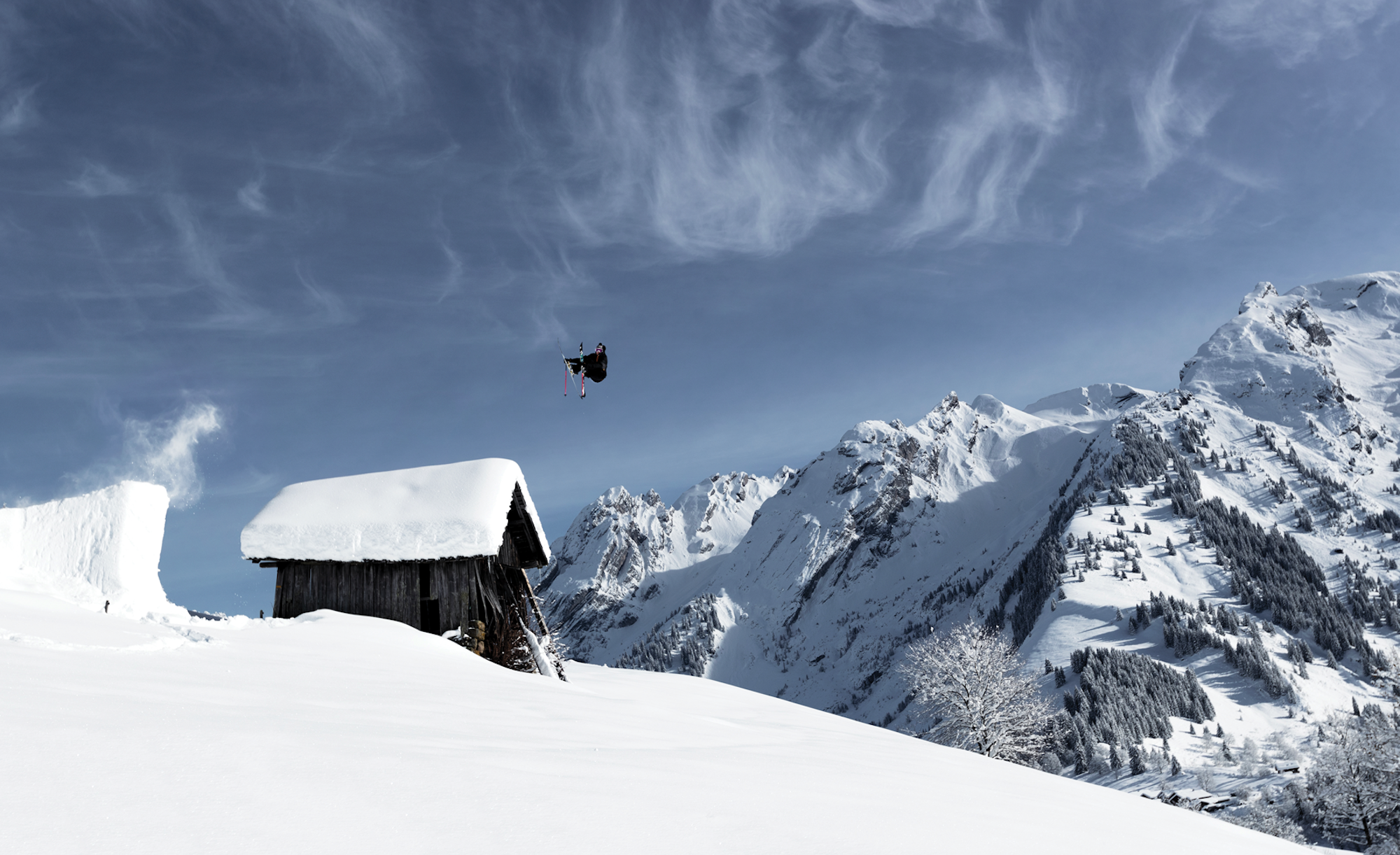 Skier Ben Buratti in La Clusaz, FRA