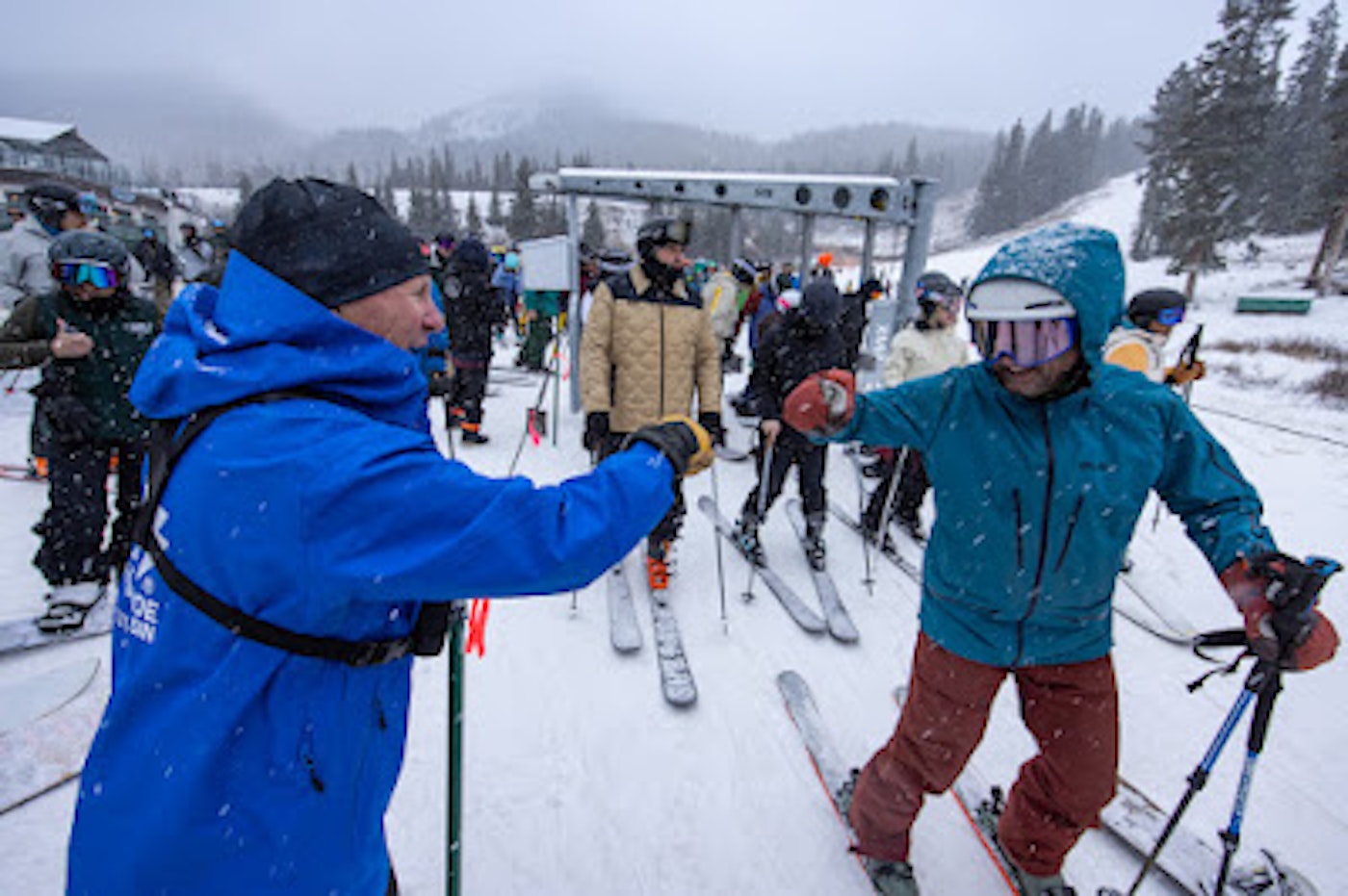 Skiers at Arapaho Basin