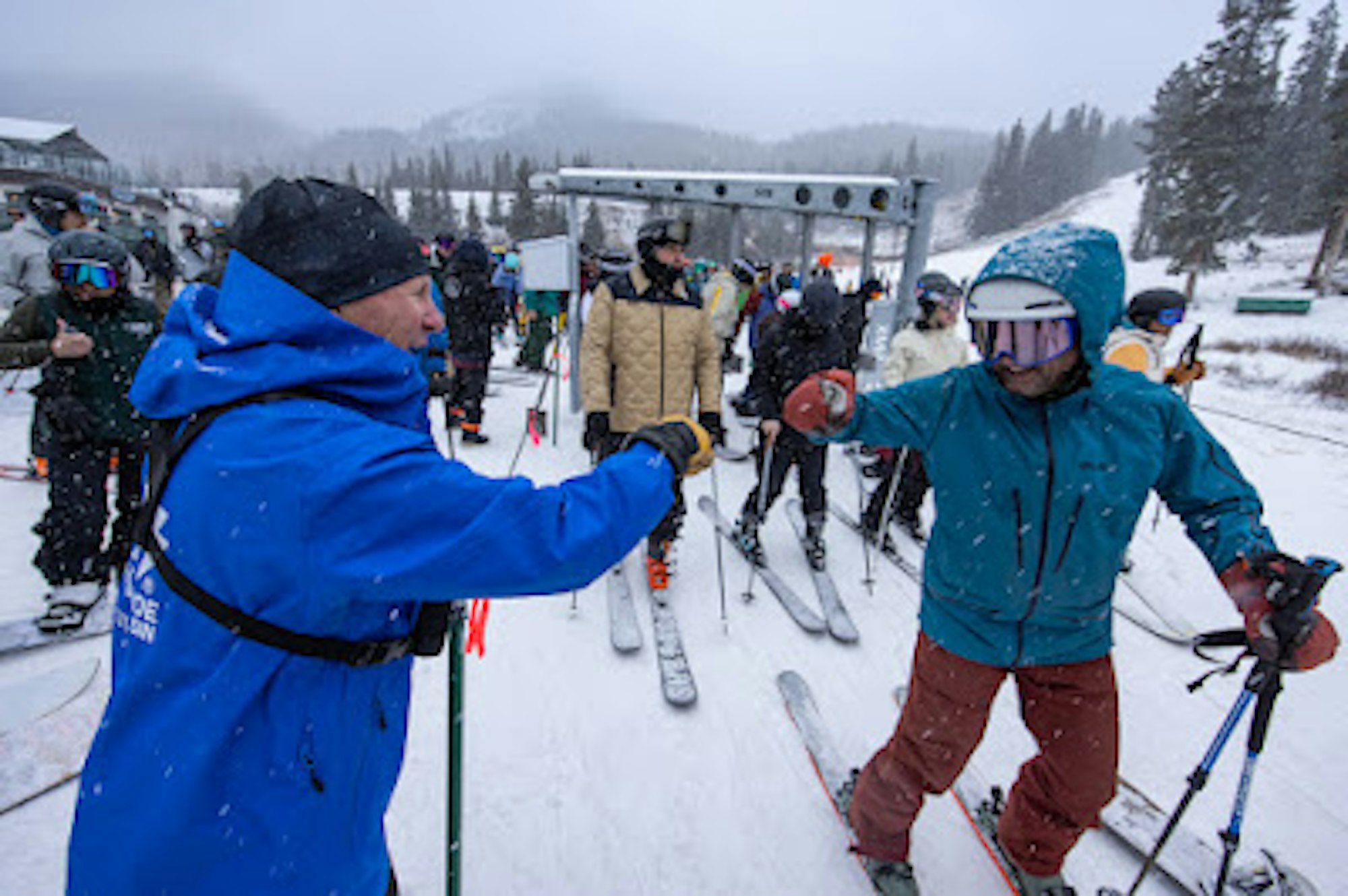 Skiers at Arapaho Basin