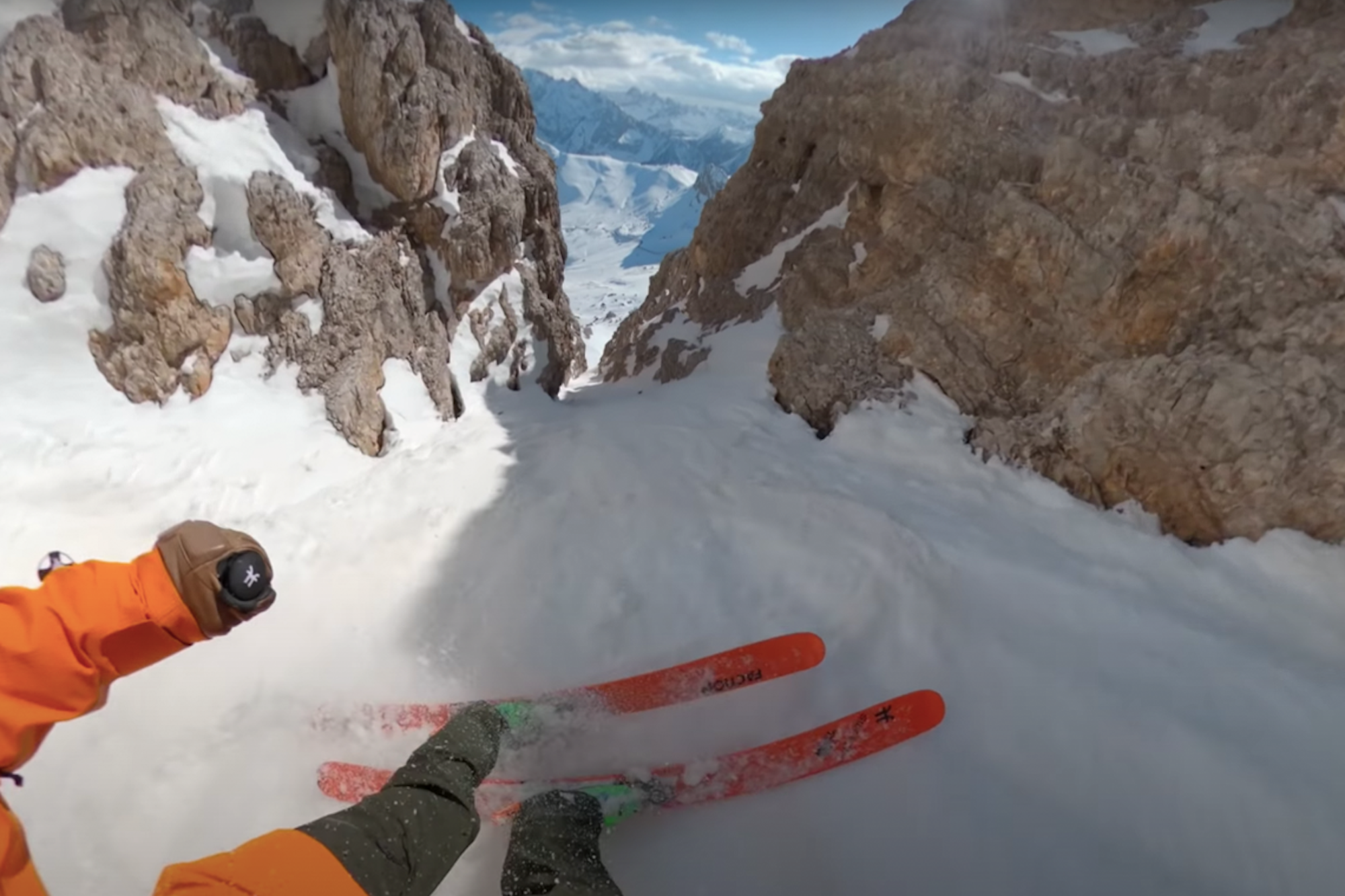 'Threading the Needle in the Dolomites' – Sam Anthamatten, Yann Rausis and Simon Charrière make light work of some of the more technical skiing you'll ever see