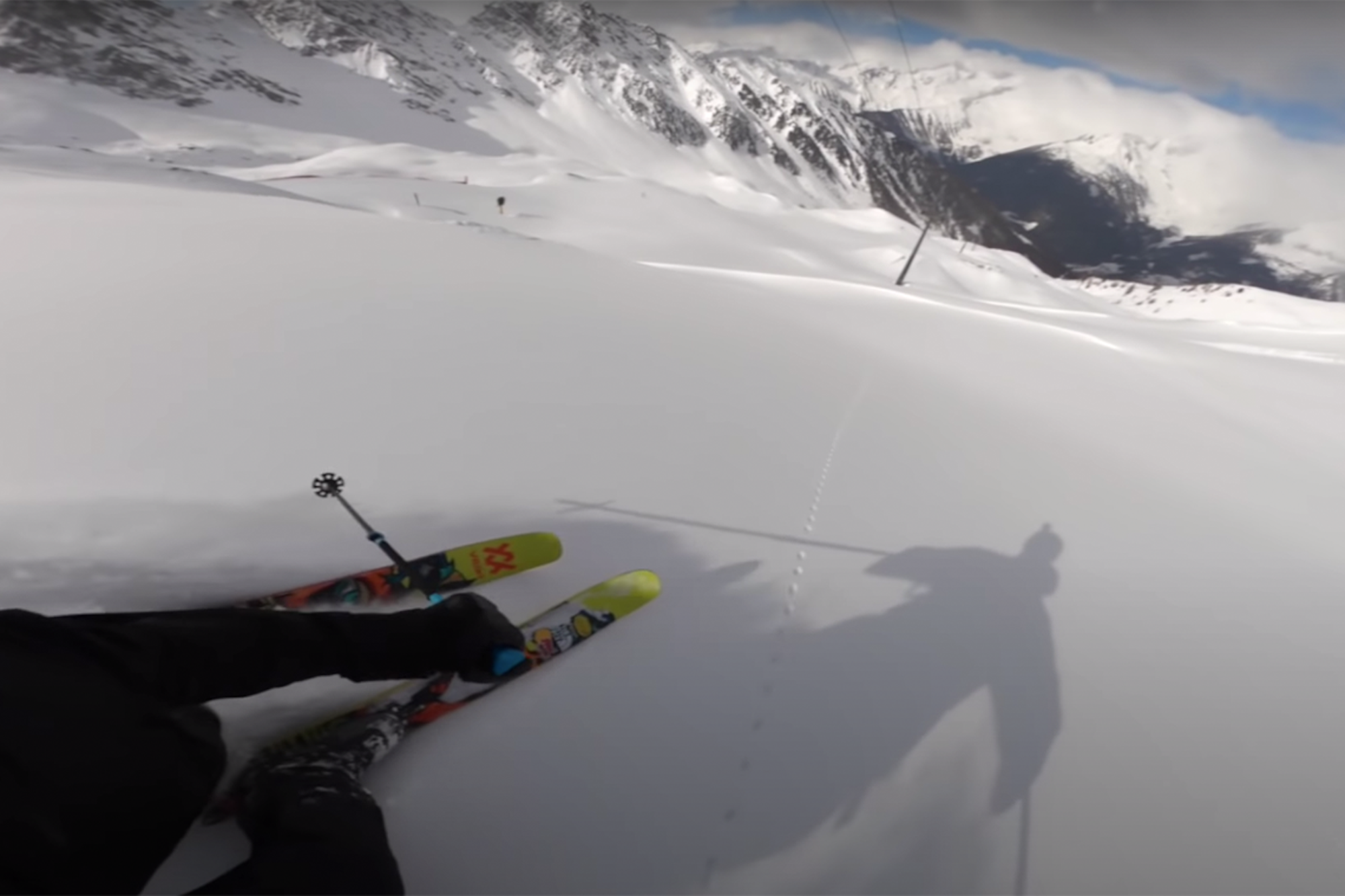 Markus Eder lives out every skier's dream: Riding an empty ski resort