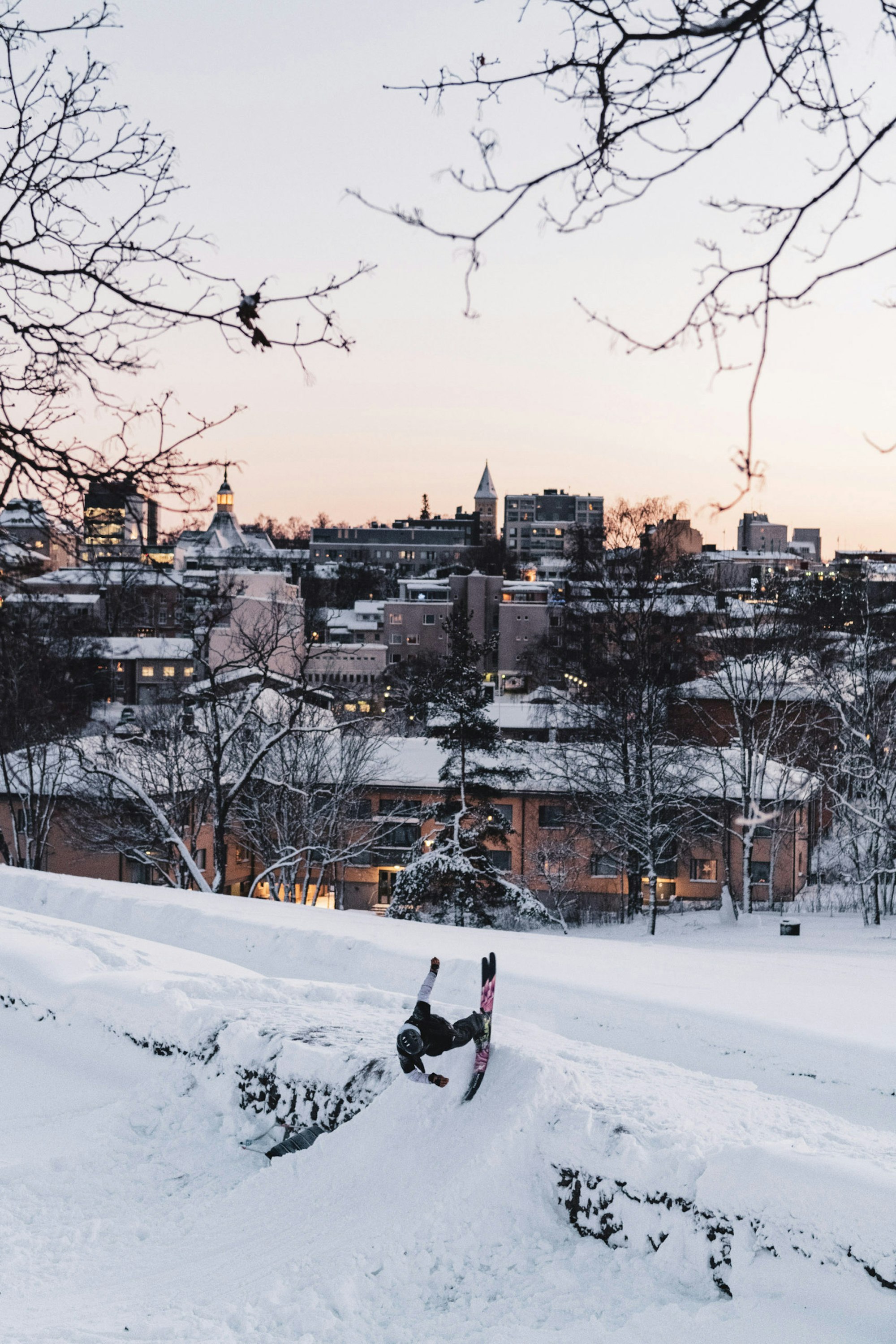 Skier Corey Jackson in Helsinki