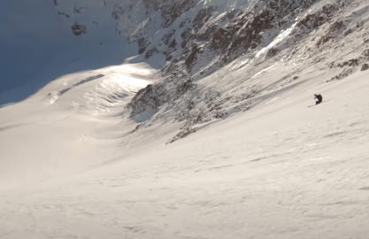 [POV] Andrew Pollard in the Swiss Alps on the "steepest sh*t" he's ever skied