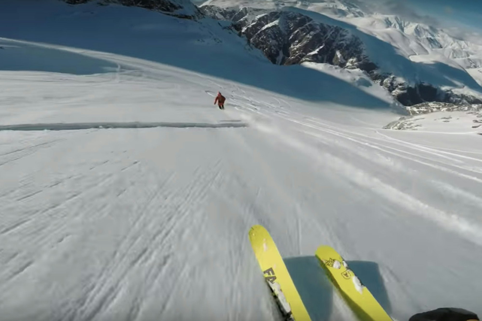 Steep and deep is the name of the game for Johnny Collinson and Sam Anthamatten in this POV edit