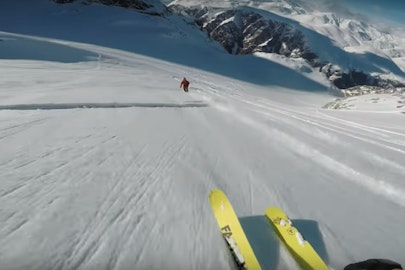 Steep and deep is the name of the game for Johnny Collinson and Sam Anthamatten in this POV edit