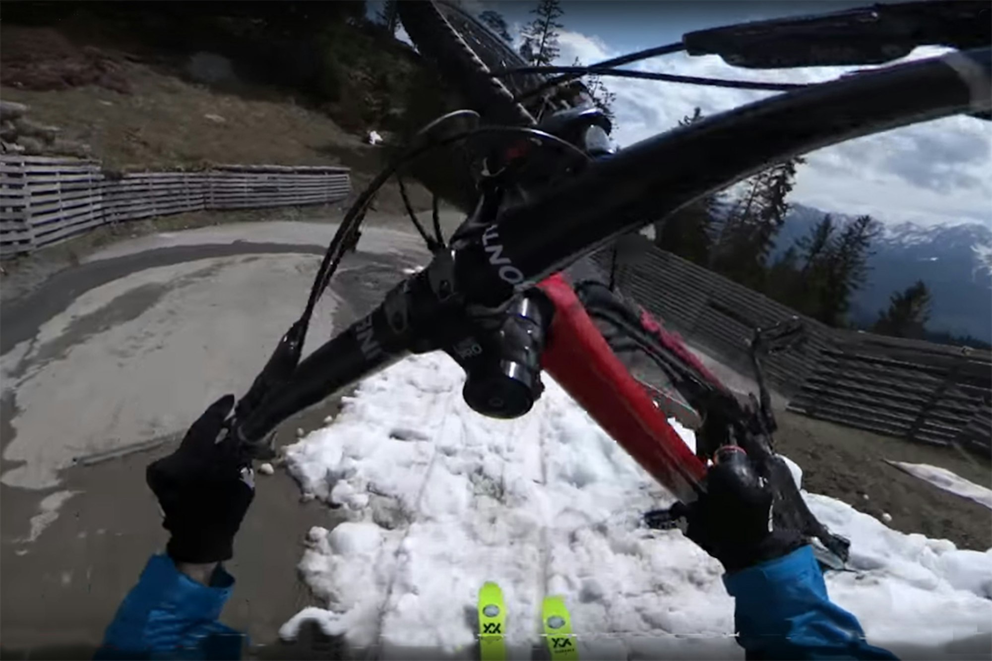Andri Ragettli combines skiing and biking in odd new video