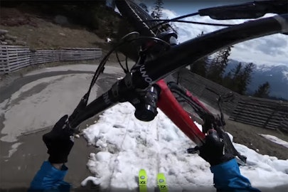 Andri Ragettli combines skiing and biking in odd new video