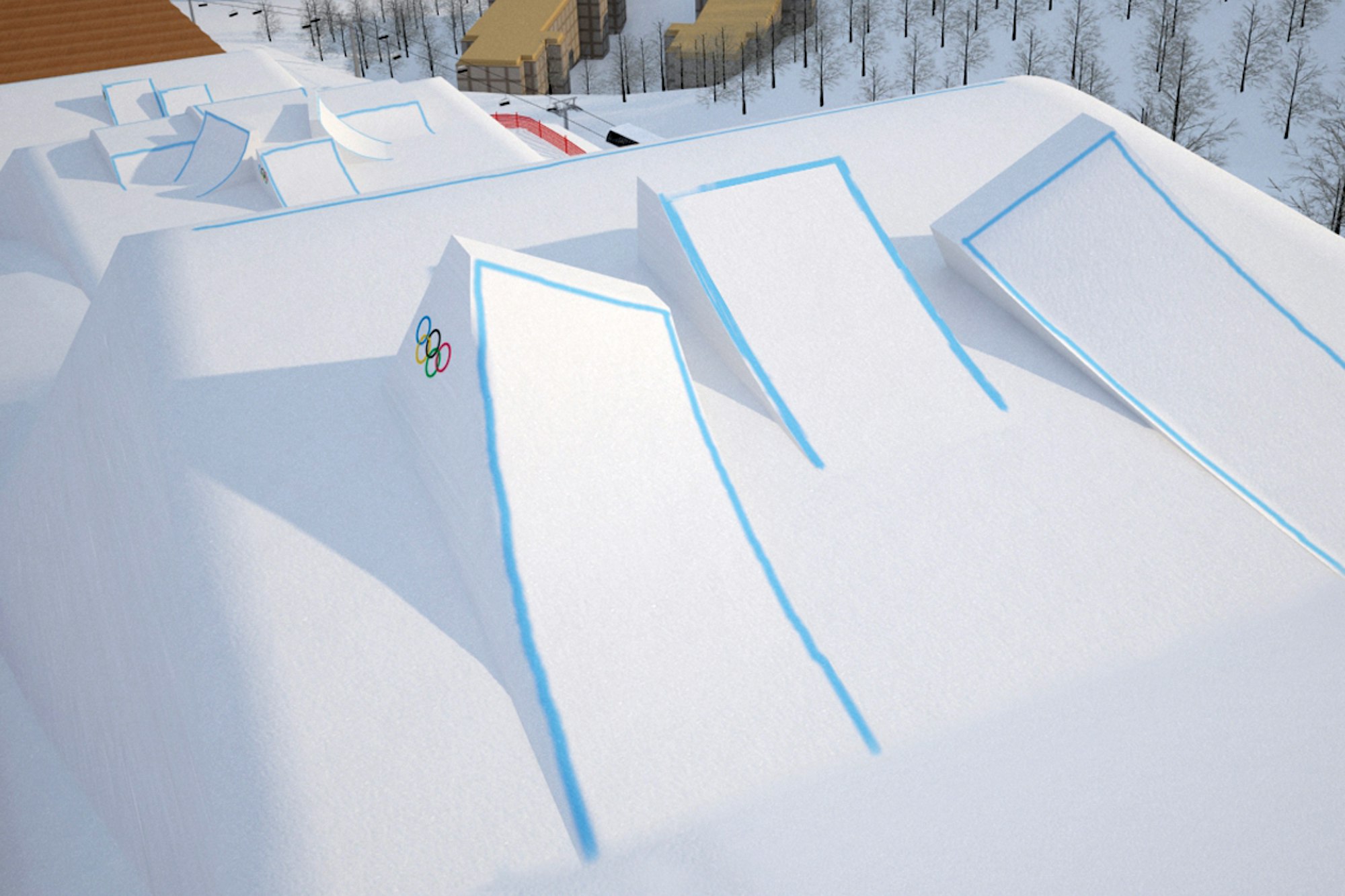 Here's your first look at the Olympic slopestyle course in Pyeongchang