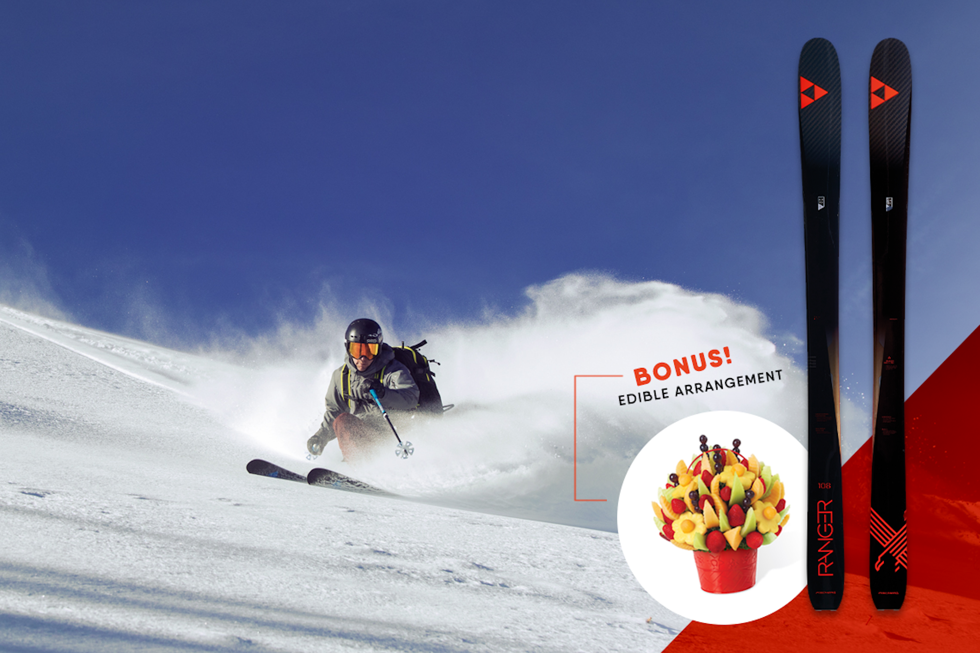 Enter to win Fischer Ranger 108 Ti Skis (and a delicious Edible Arrangement)
