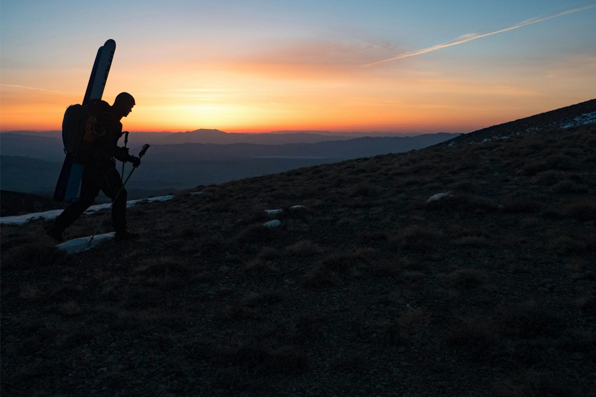 Drew Petersen skis from the tallest peaks in the American West