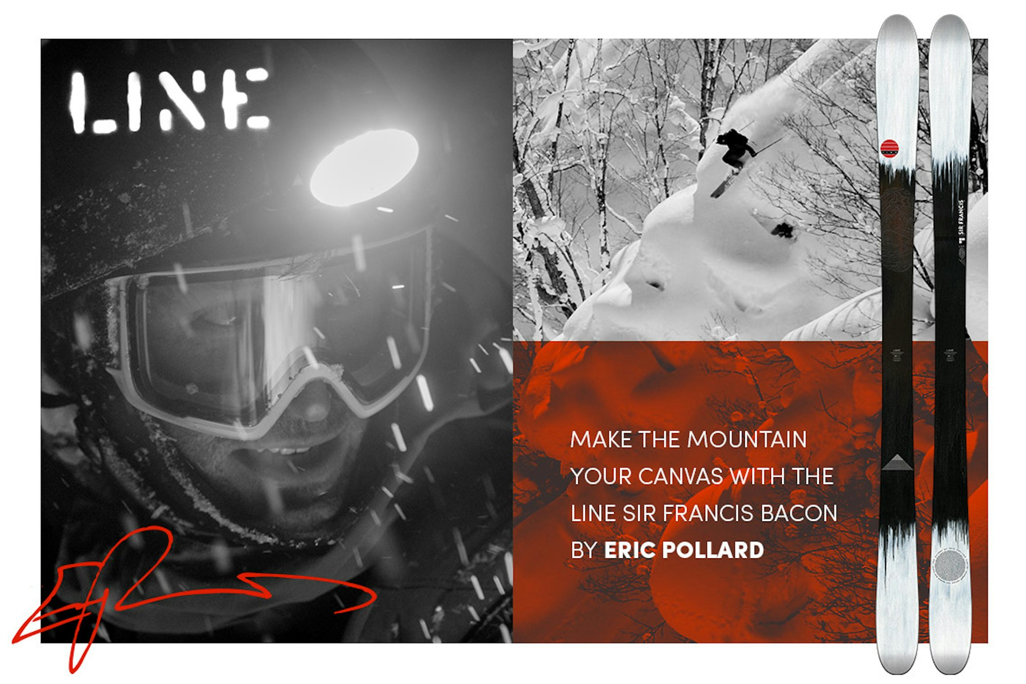 LINE Skis is giving away a pair of Eric Pollard signature Sir Francis Bacon skis