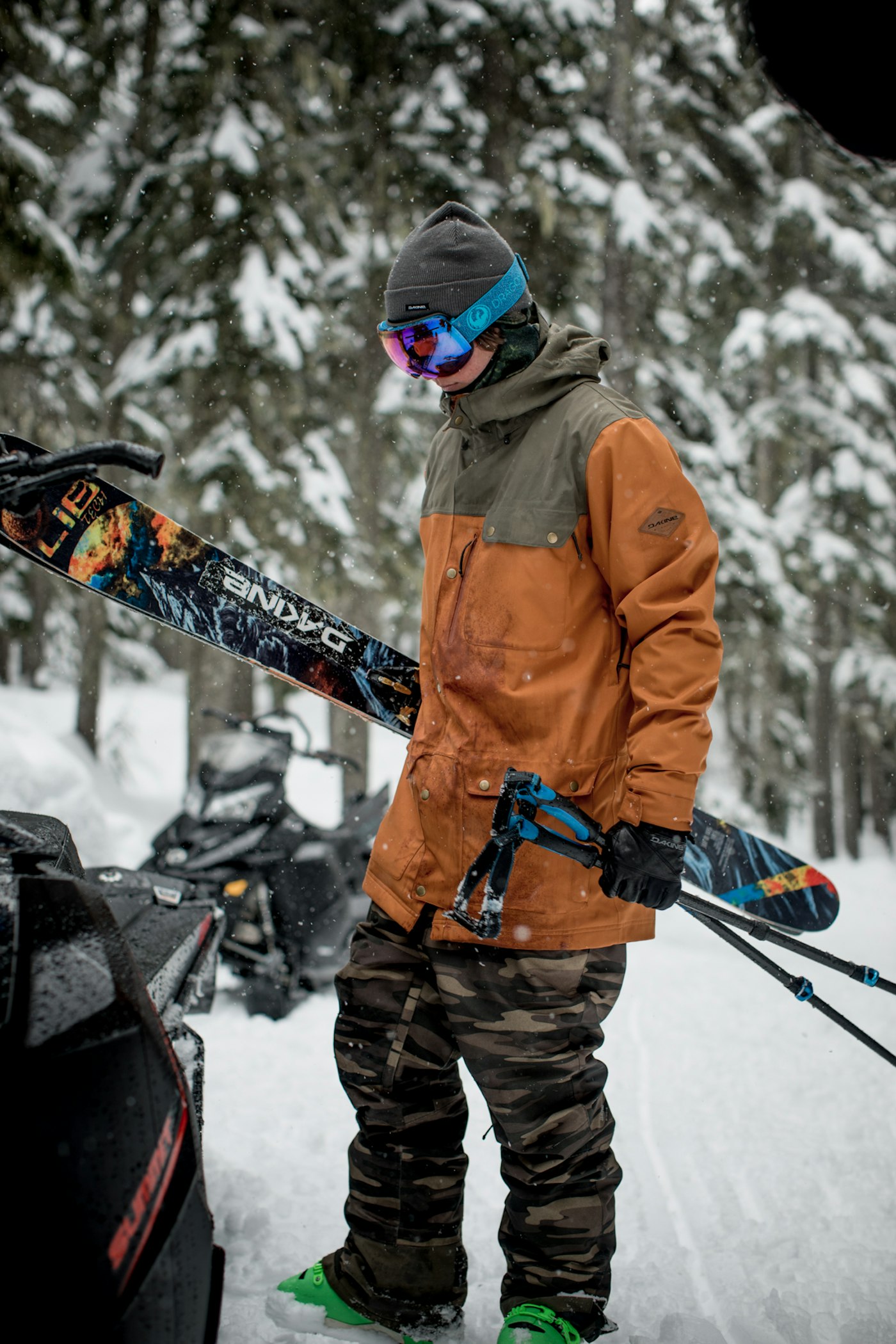 Dragon team rider Lucas Wachs wears the X2 goggles with Blue Ion lens. Photo by Aaron Blatt.